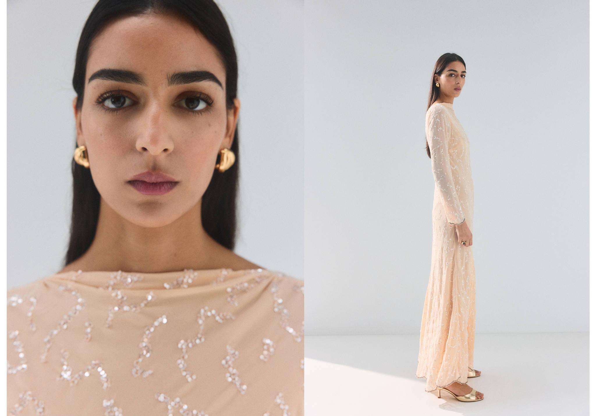 Vestido lentejuelas espalda abierta - Plano panorámico