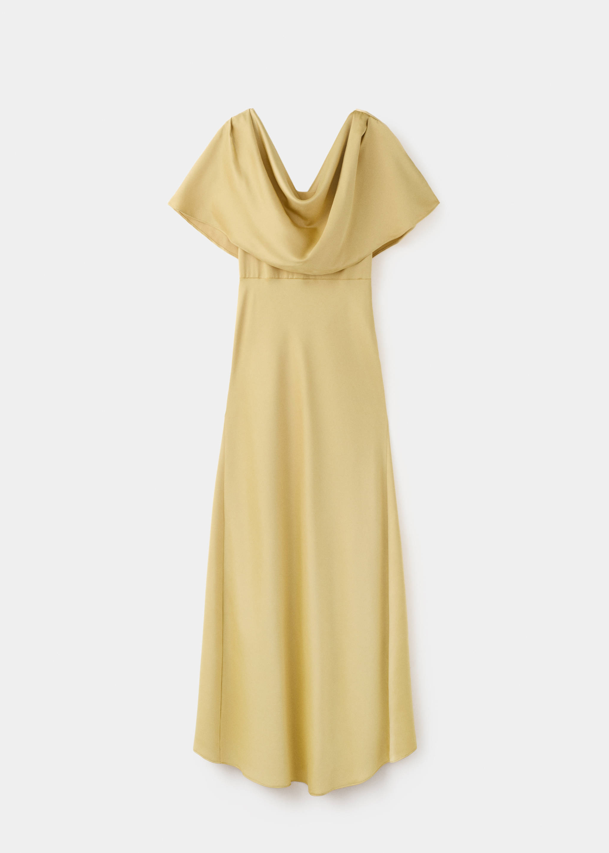 Draped neck satin dress - Article without model