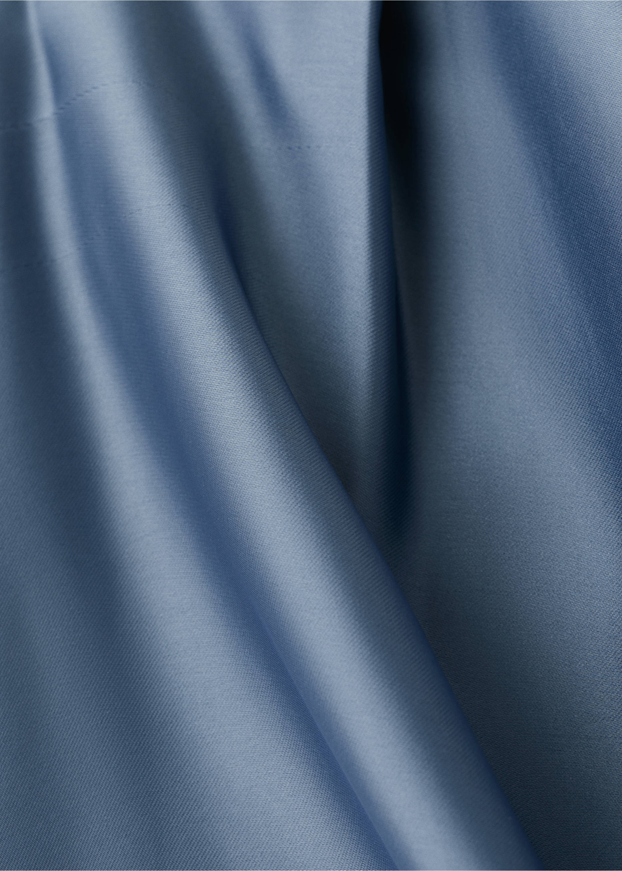 Draped neck satin dress - Details of the article 8, Charcoal. Ref: 27005822-00.
