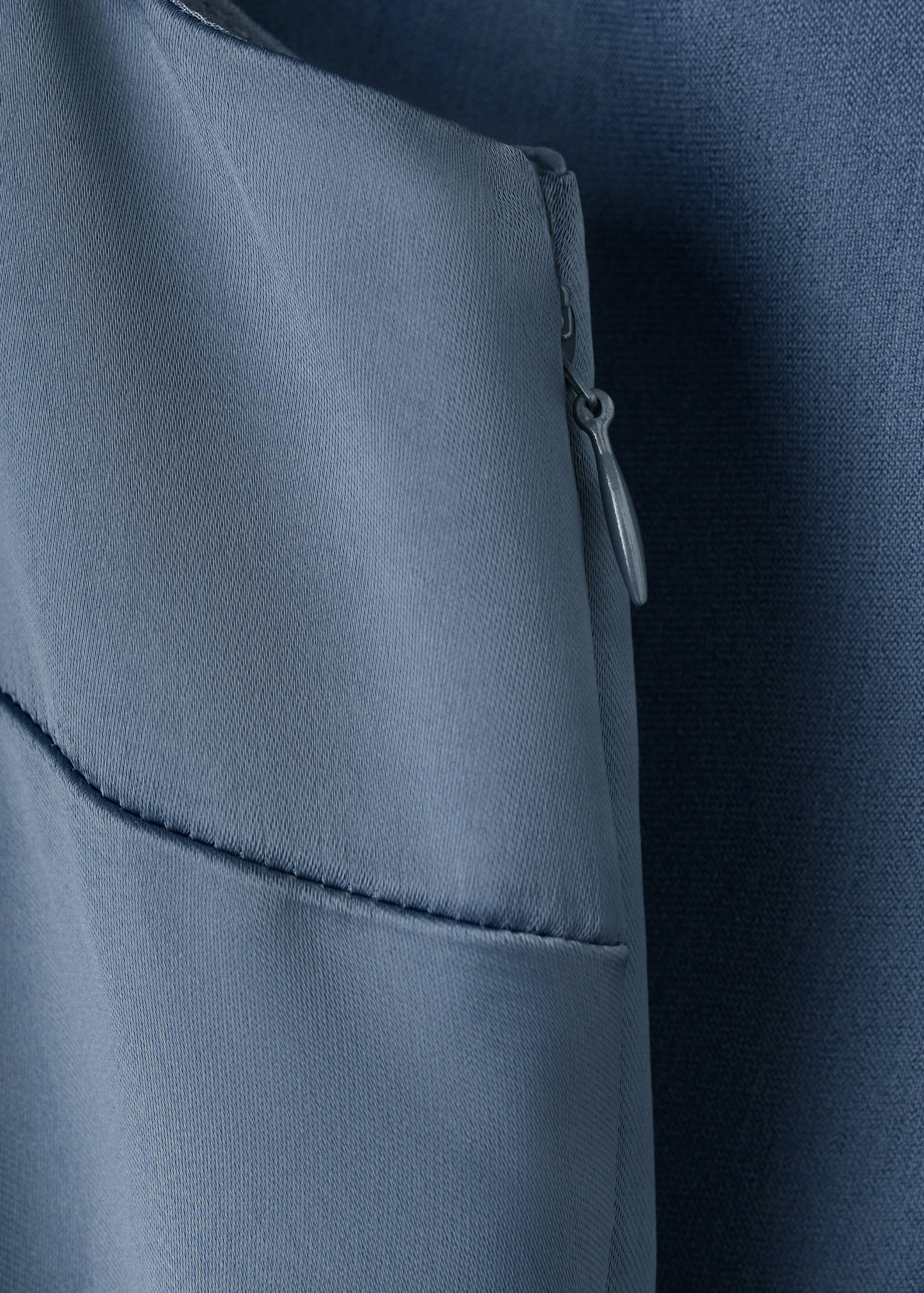 Vestit setinat coll drapejat - Detall de l'article 0