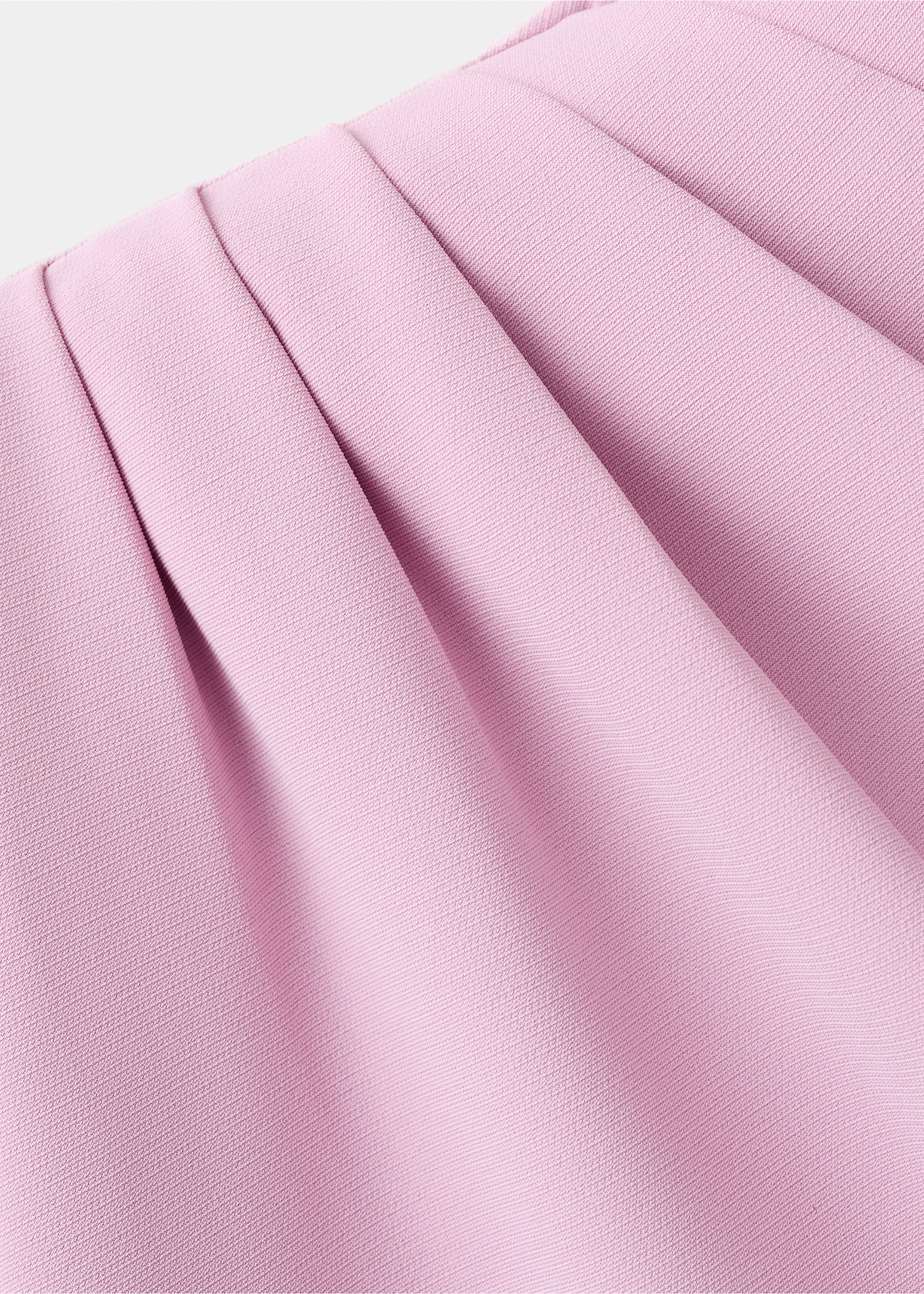 Flared-sleeve satin dress - Details of the article 8, Pastel Pink. Ref: 27005823-00.