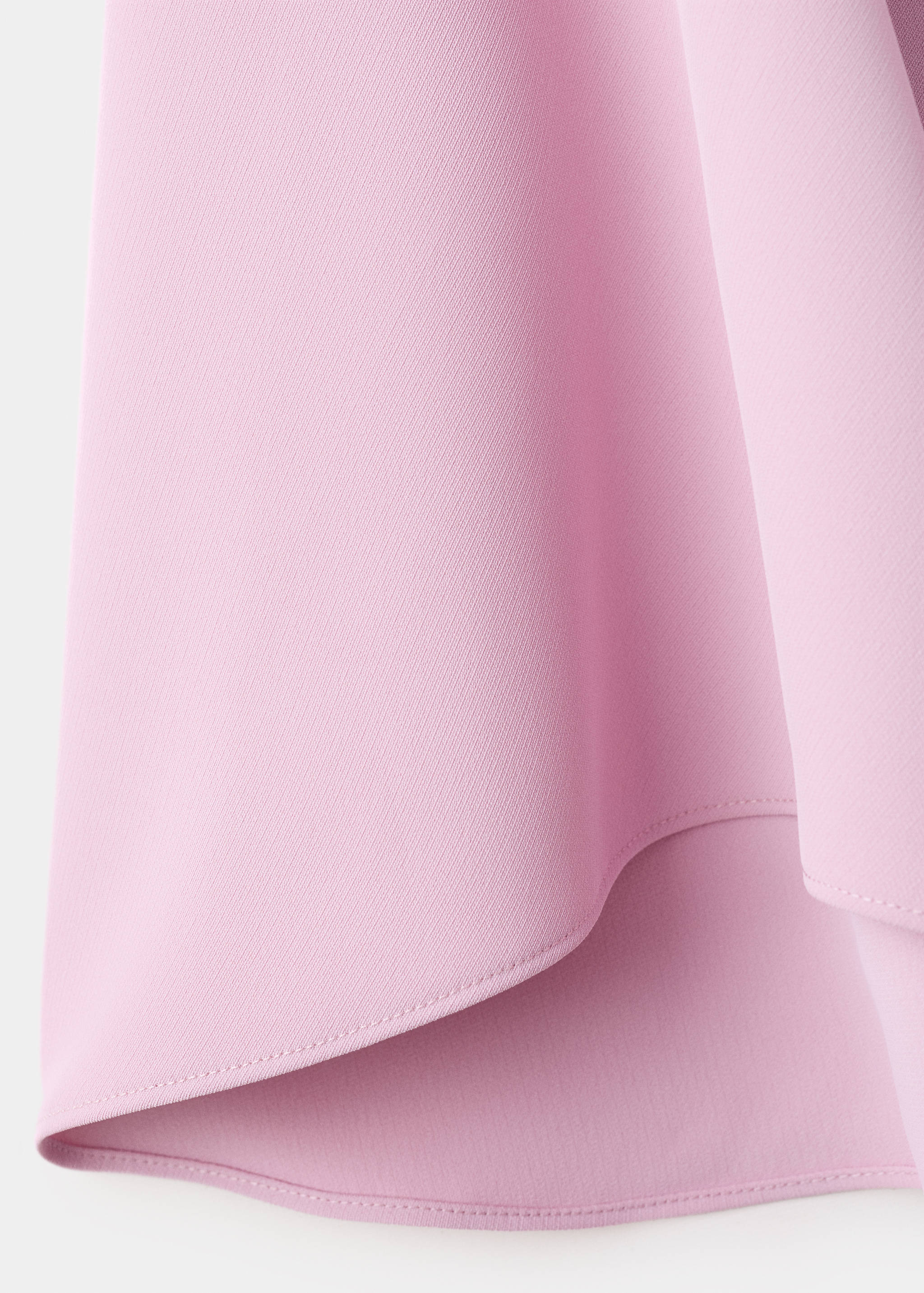 Flared-sleeve satin dress - Details of the article 0