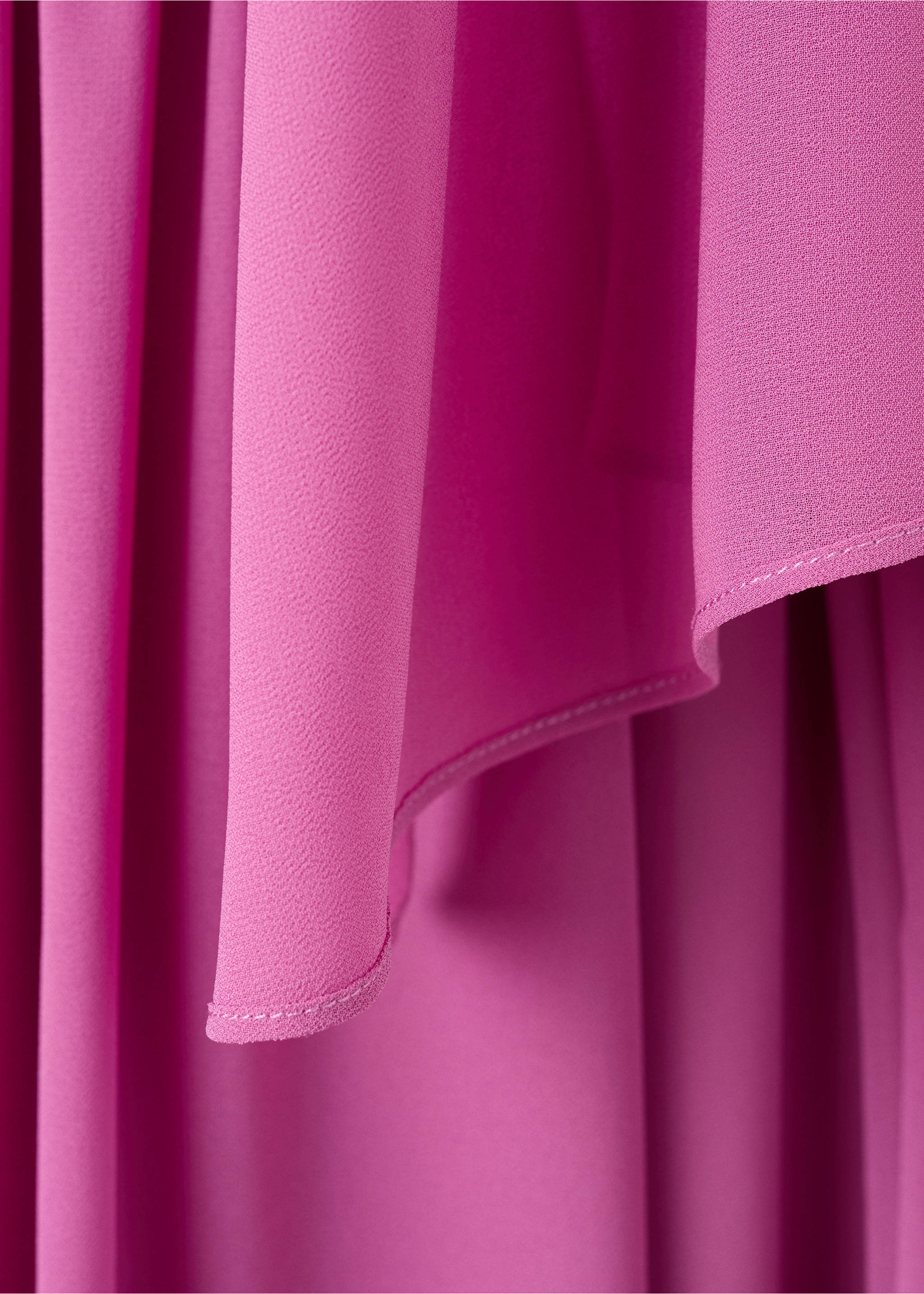 Knot asymmetric dress - Details of the article 0, Fuchsia. Ref: 27005824-00.