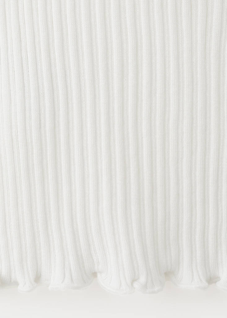 Ribbed  knit t-shirt — Ecru