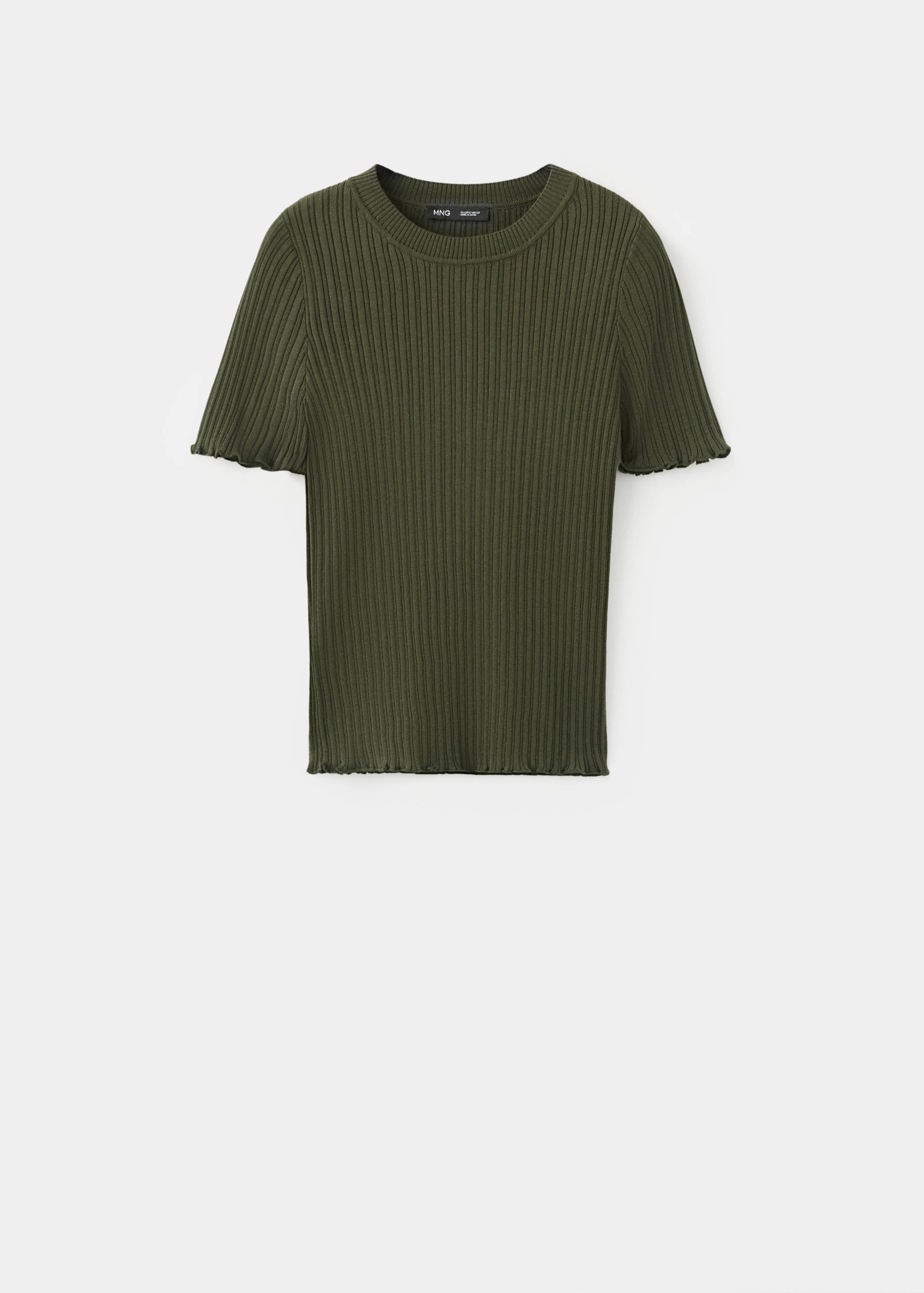 Ribbed  knit t-shirt - Article without model