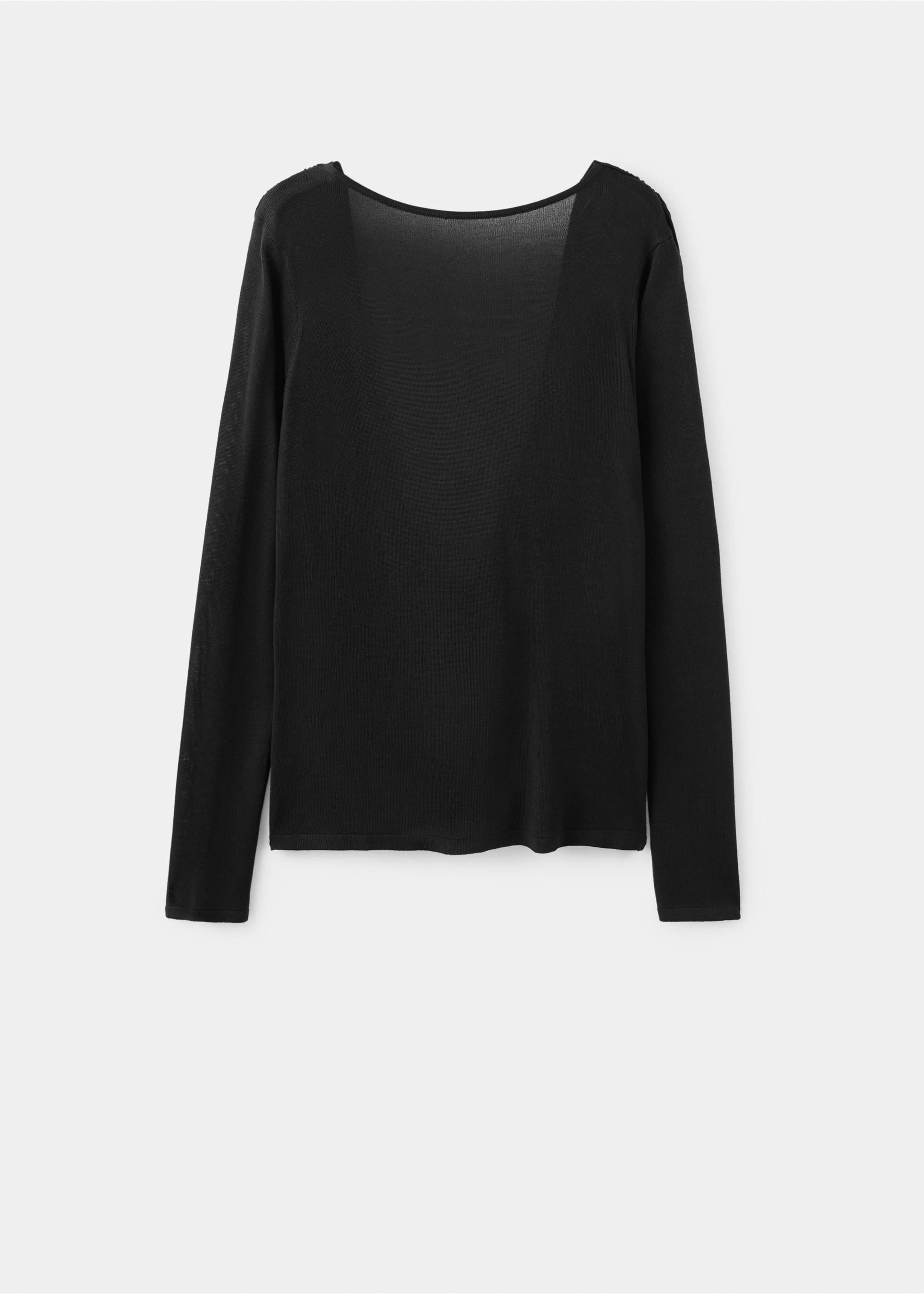 Strickpullover mit drapiertem Rücken - Artikel ohne Model, Schwarz. Ref: 27005827-00.