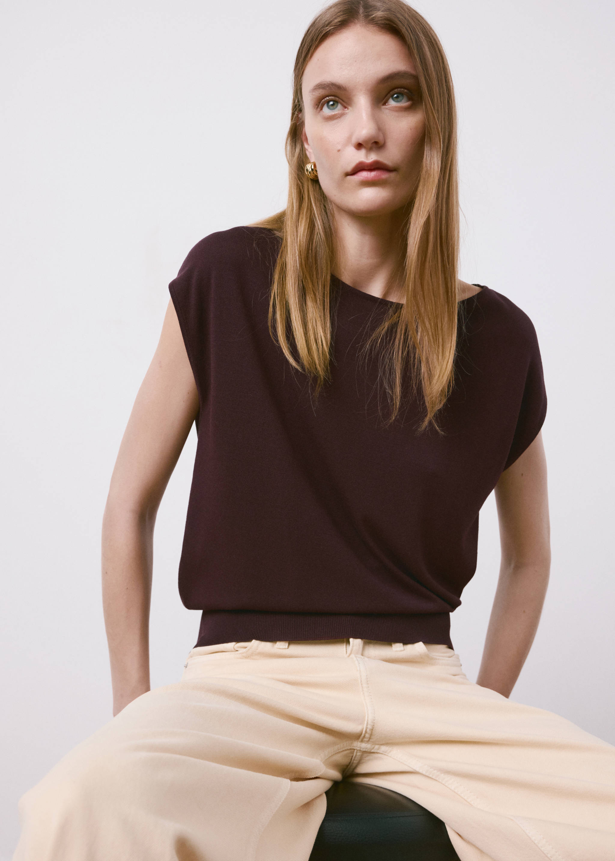 Pull en maille à manches courtes - Détail de l'article 2