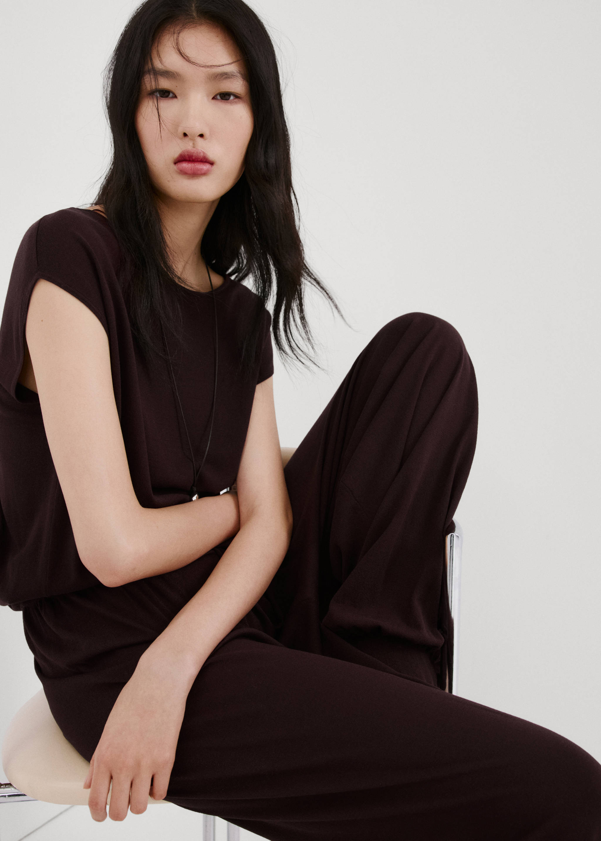 Short-sleeved knitted sweater - Details of the article 4