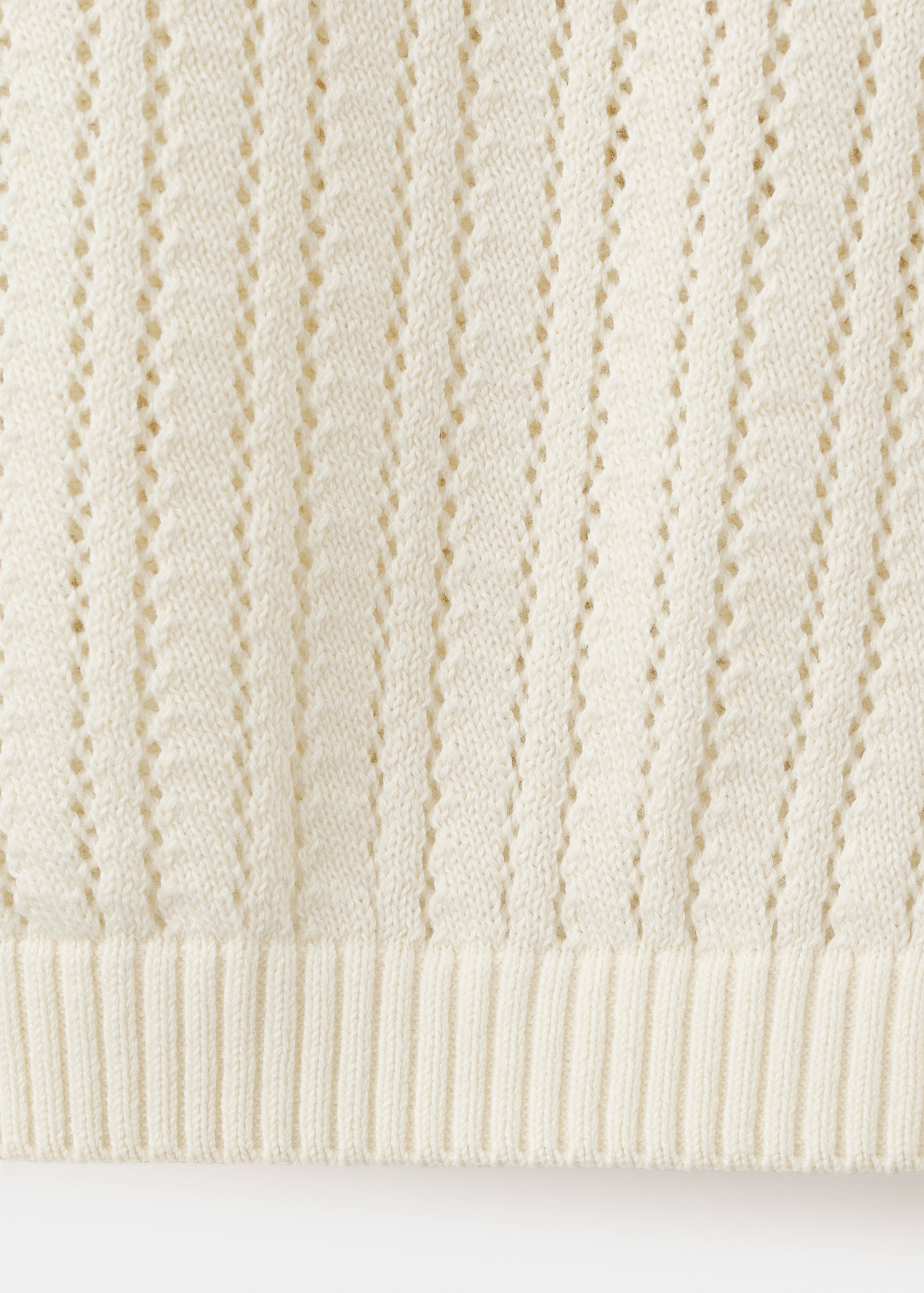 Openwork knitted polo-neck sweater - Details of the article 0