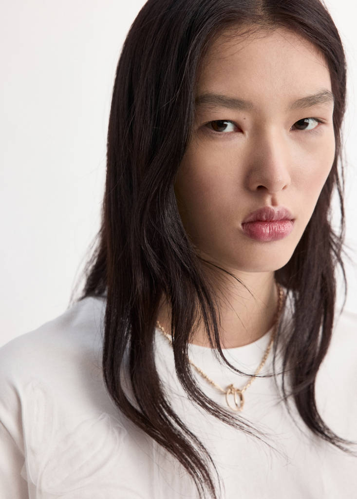 Floral-embroidered cotton t-shirt — Off White