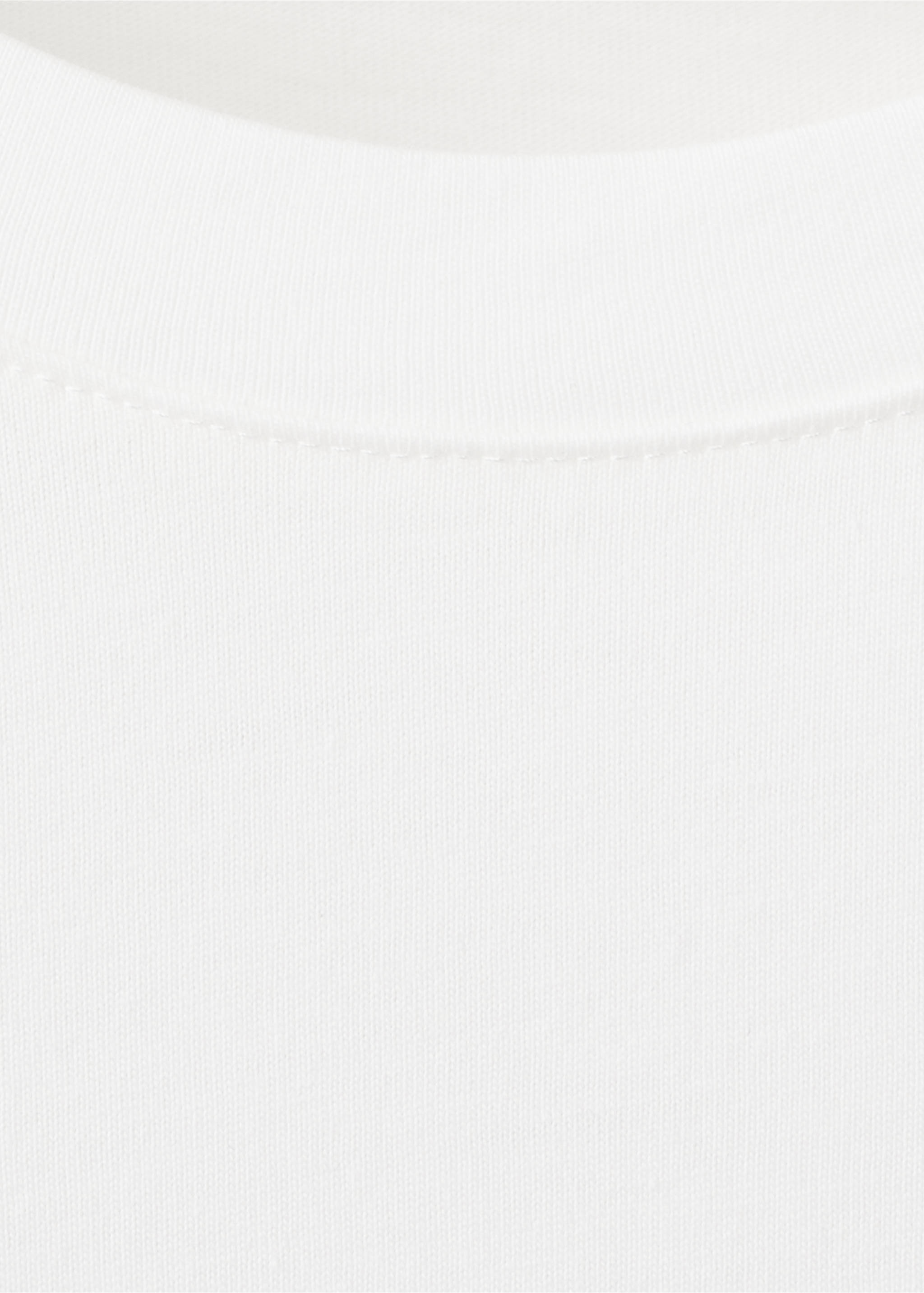 Pamučna majica s cvjetnim vezom - Detalji artikla 8, Bjeličasta. Ref: 27005832-00.