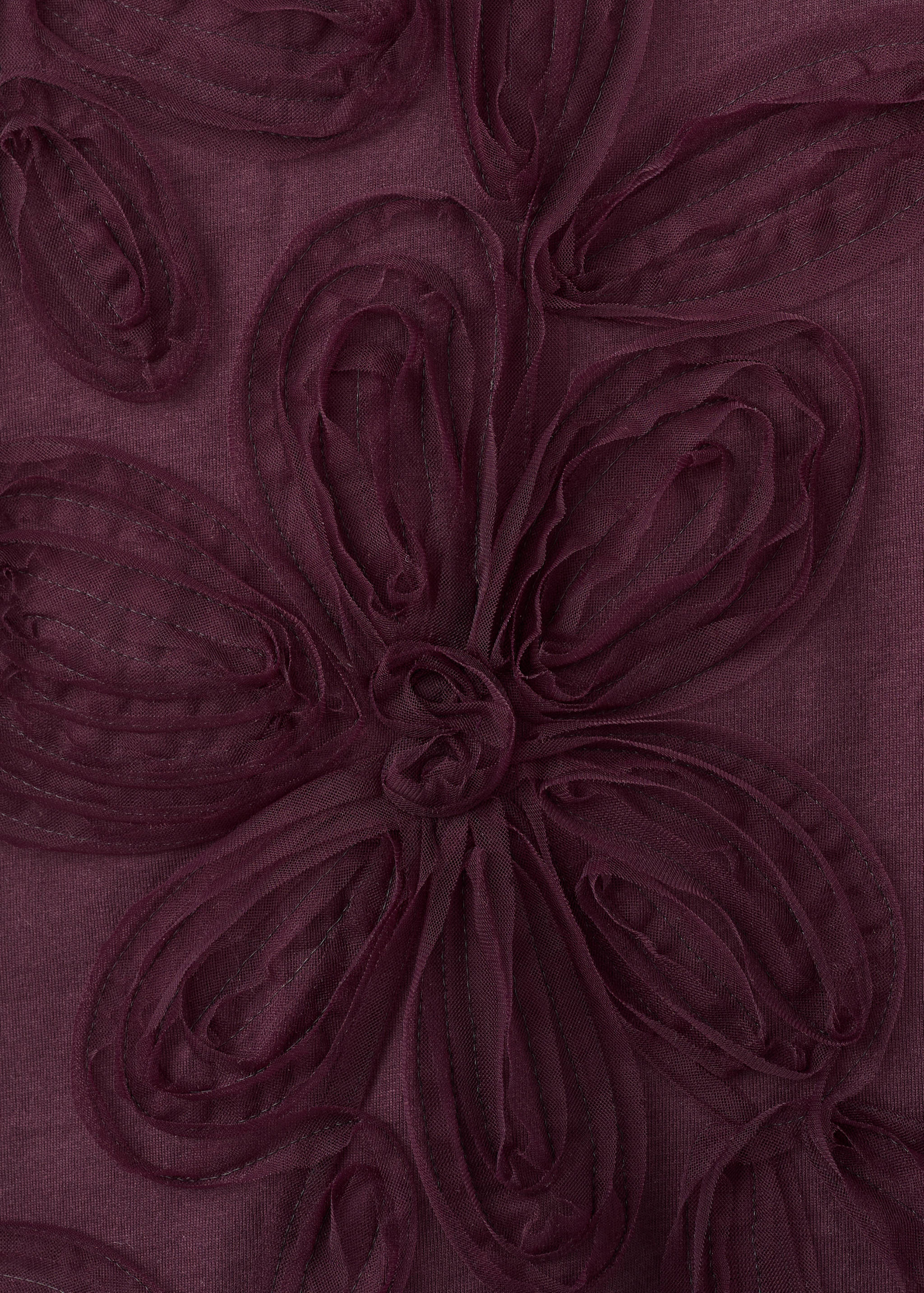 Floral-embroidered cotton t-shirt - Details of the article 0