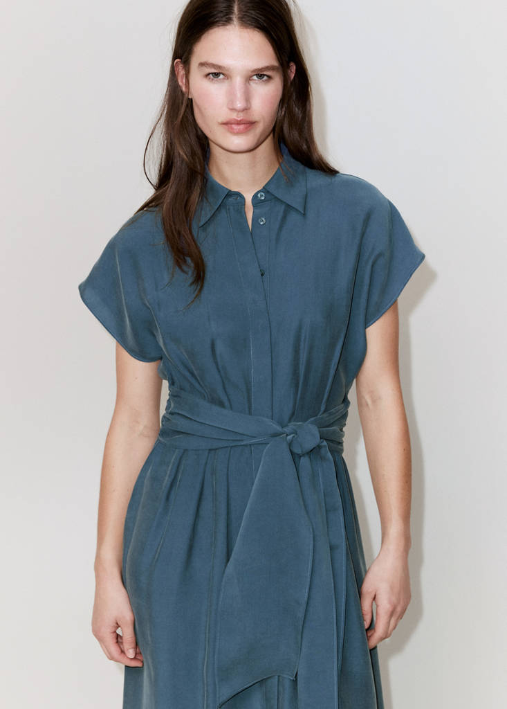 Vestido camisero cinturón