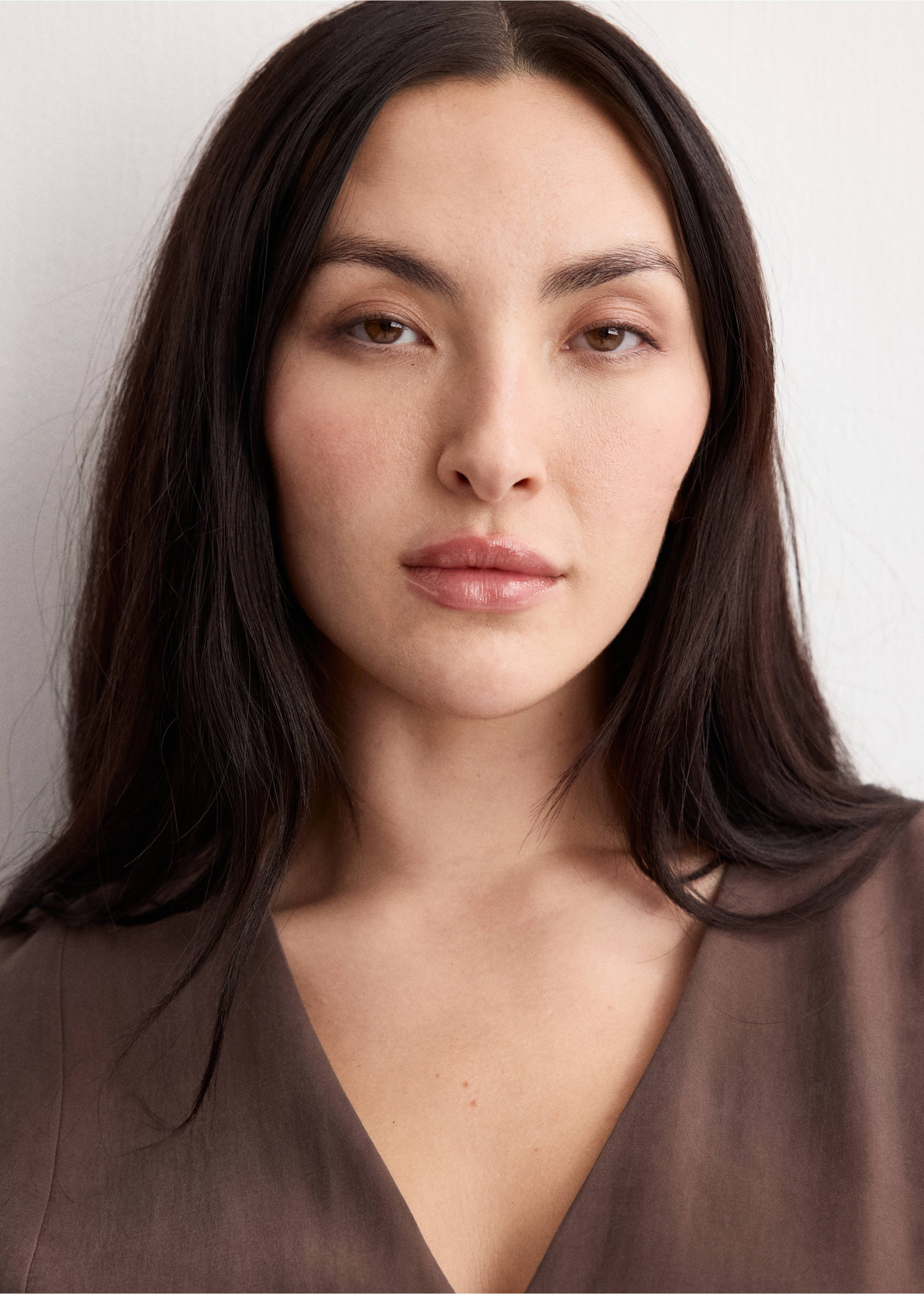 Robe évasée double ceinture - Détail de l'article 4, Marron. Ref: 27005834-00.