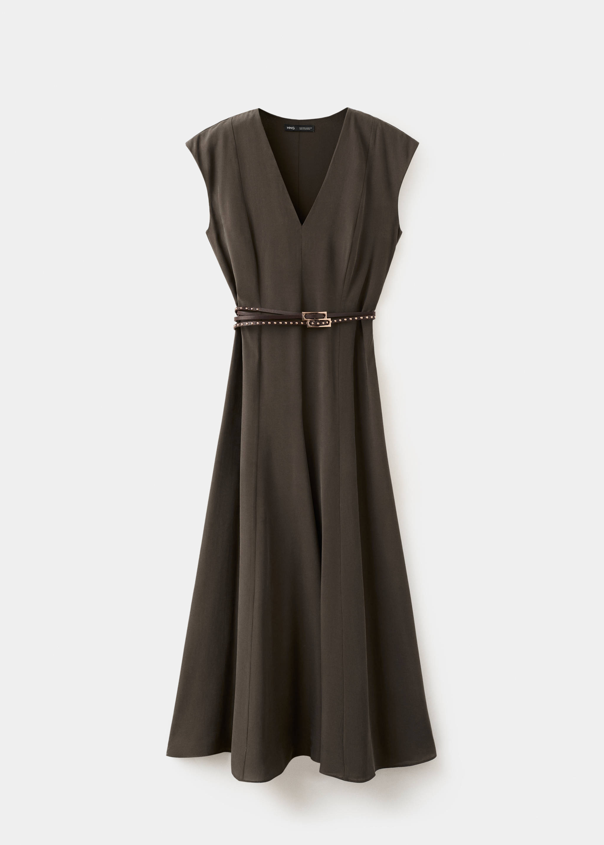 Double-belt A-line dress - Article without model