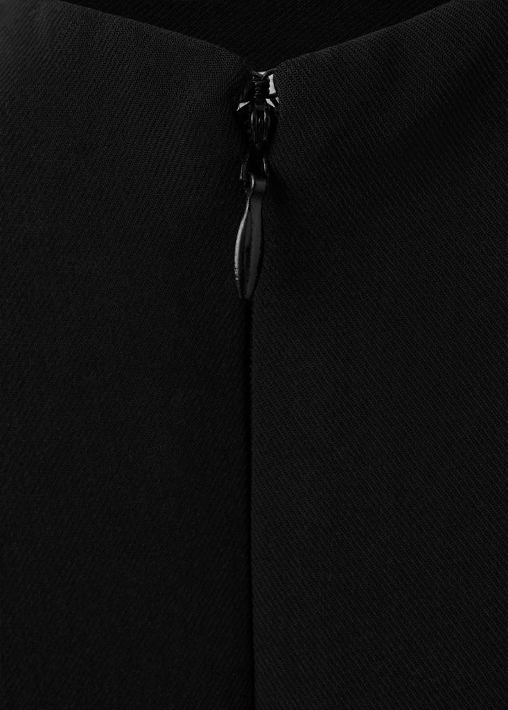 High neck godet dress — Black