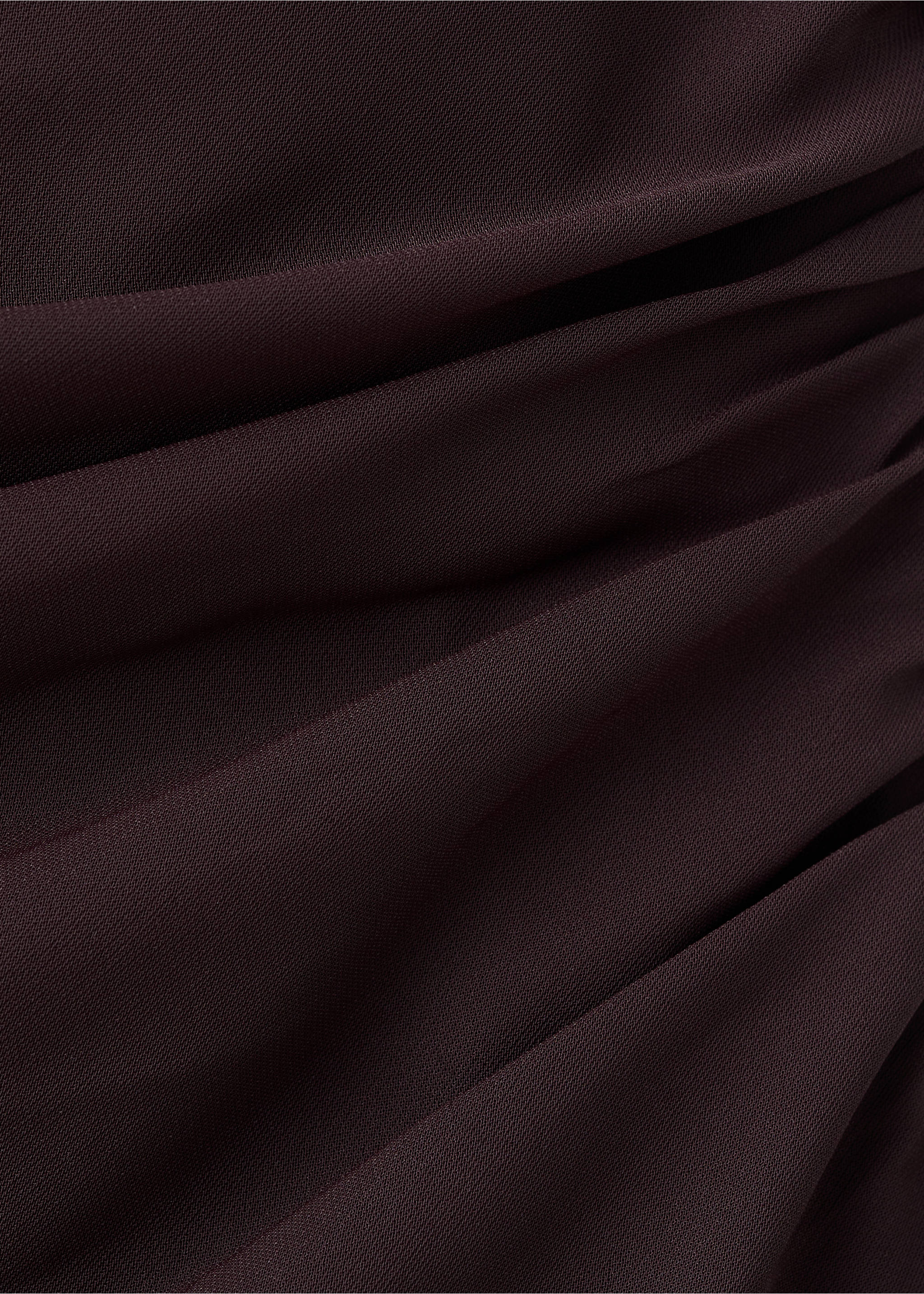 Robe froncée cache-cœur - Détail de l'article 8, Marron. Ref: 27005836-00.