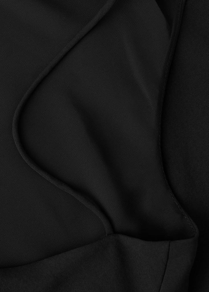Midi-dress with open back — Black
