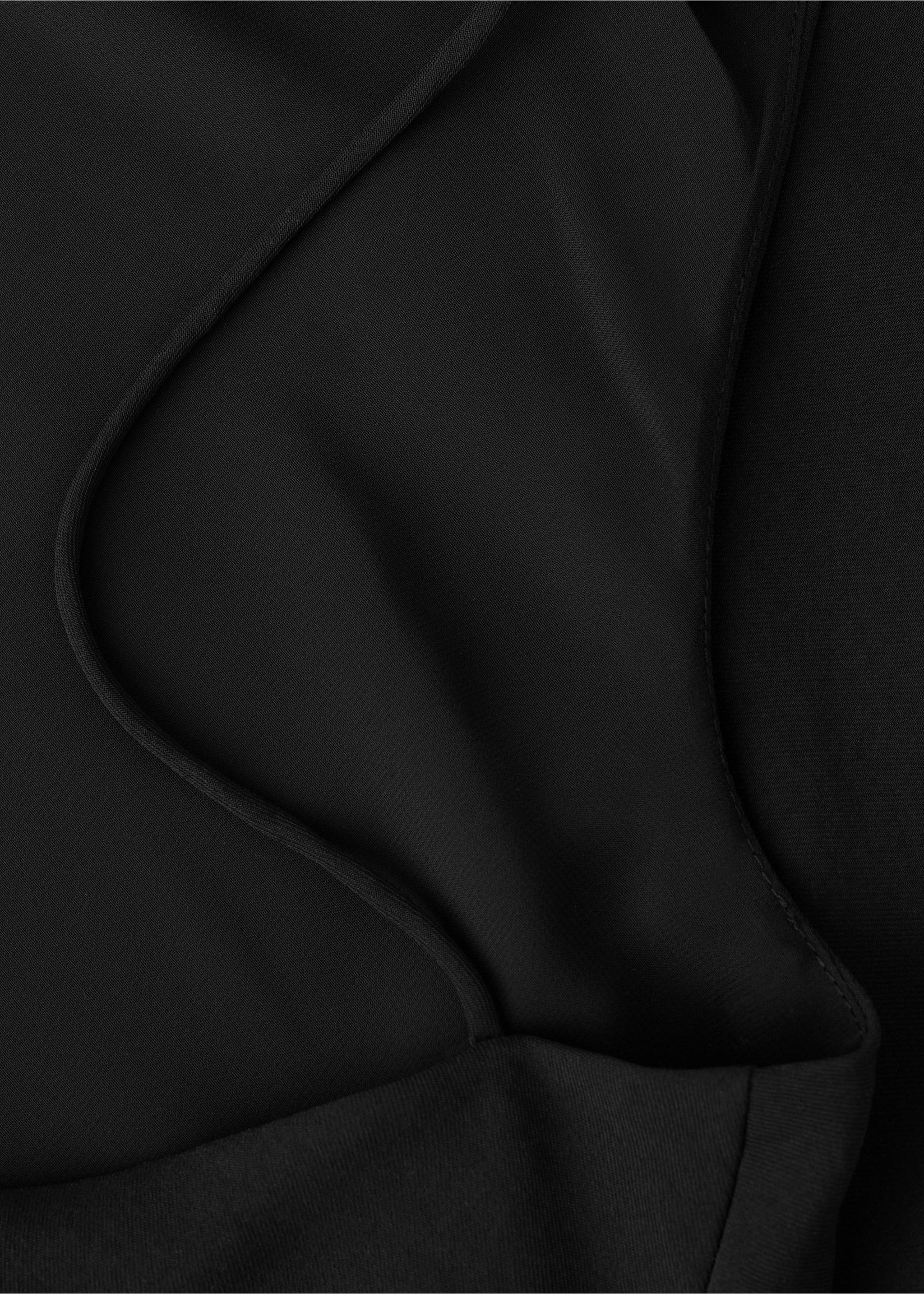 Midi-dress with open back - Details of the article 8, Black. Ref: 27005837-00.
