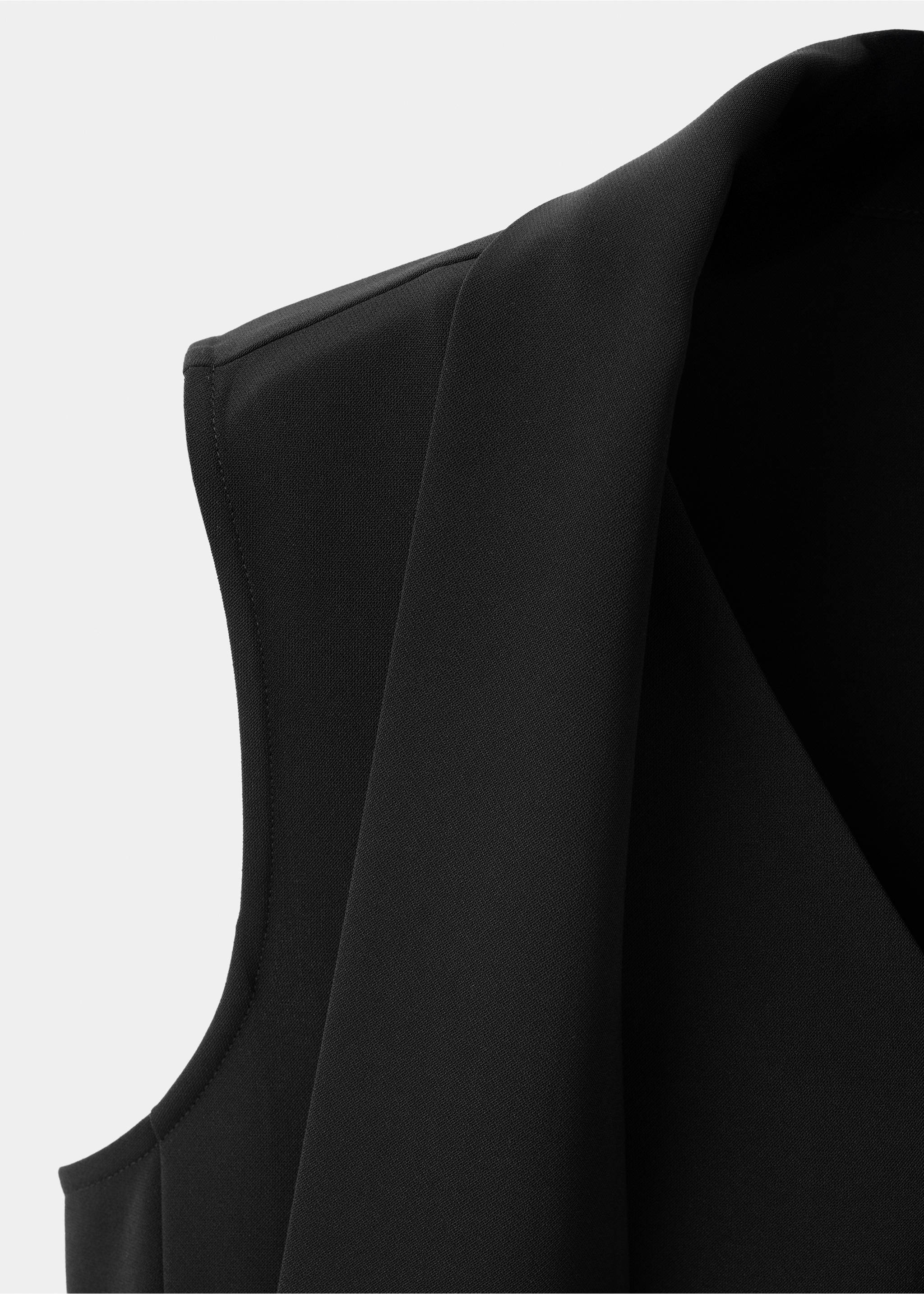 Scarf belt dress - Details of the article 0, Black. Ref: 27005838-00.