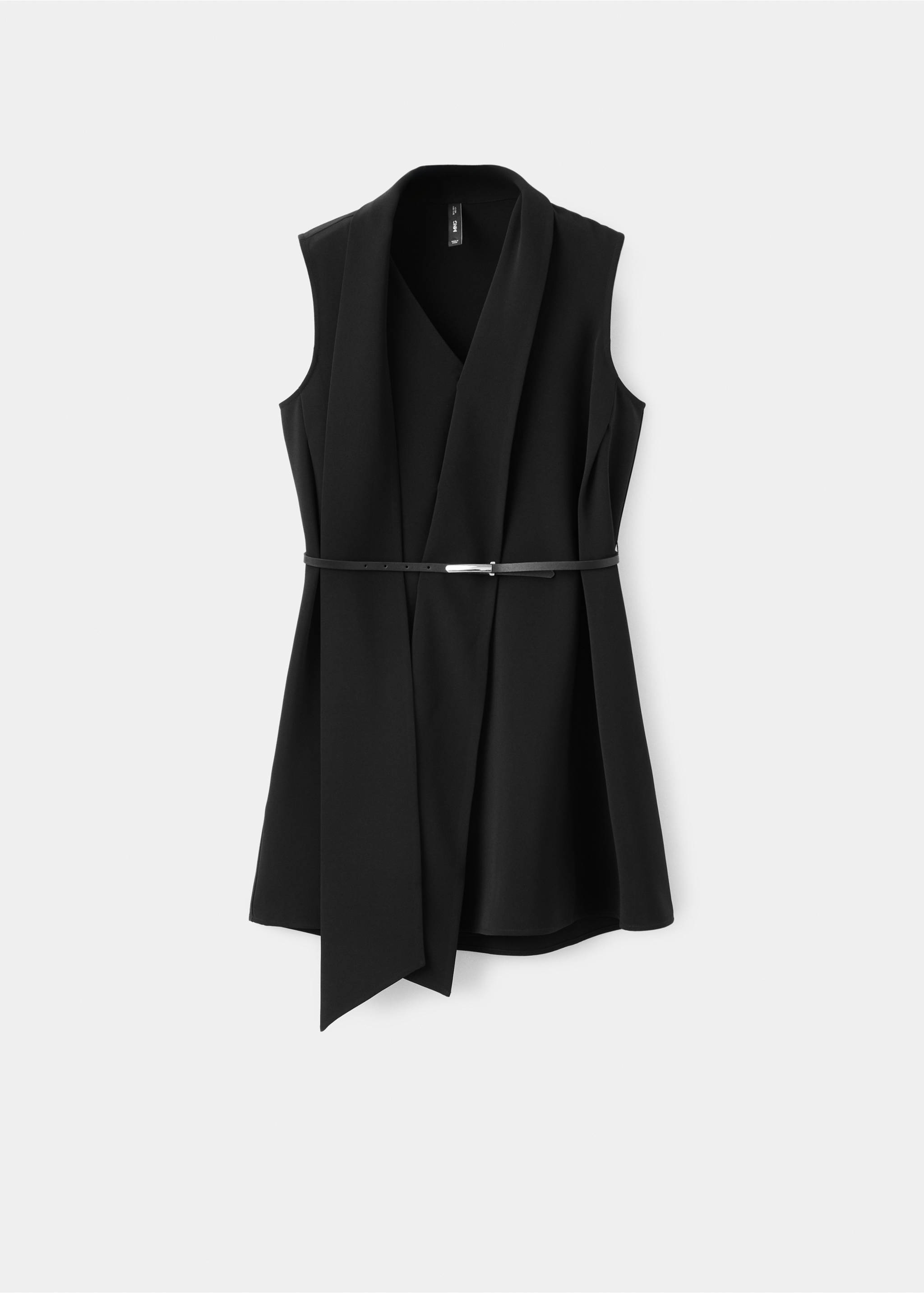 Scarf belt dress - Article without model, Black. Ref: 27005838-00.