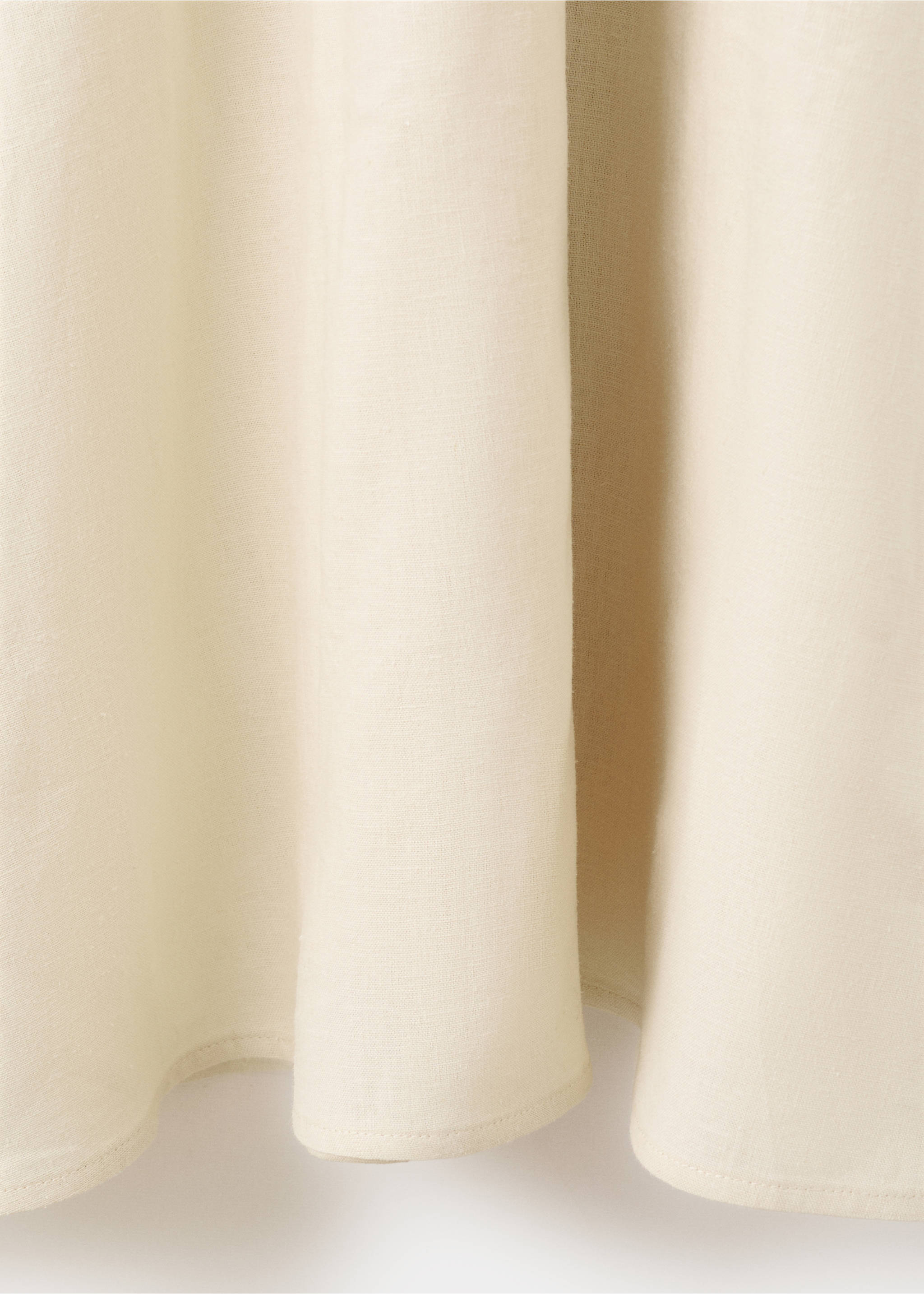 Ruffled linen dress - Details of the article 0, Sand. Ref: 27005840-00.