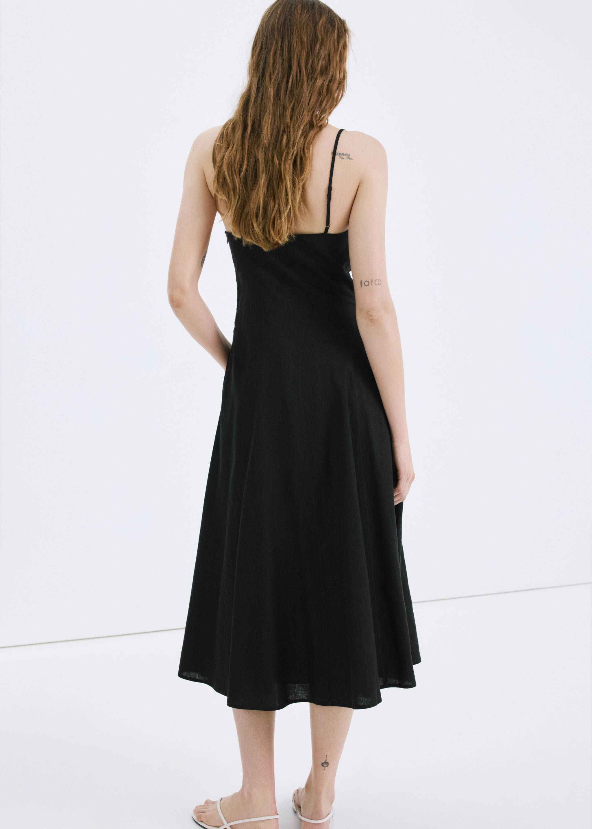 A-line linen dress - Reverse of the article