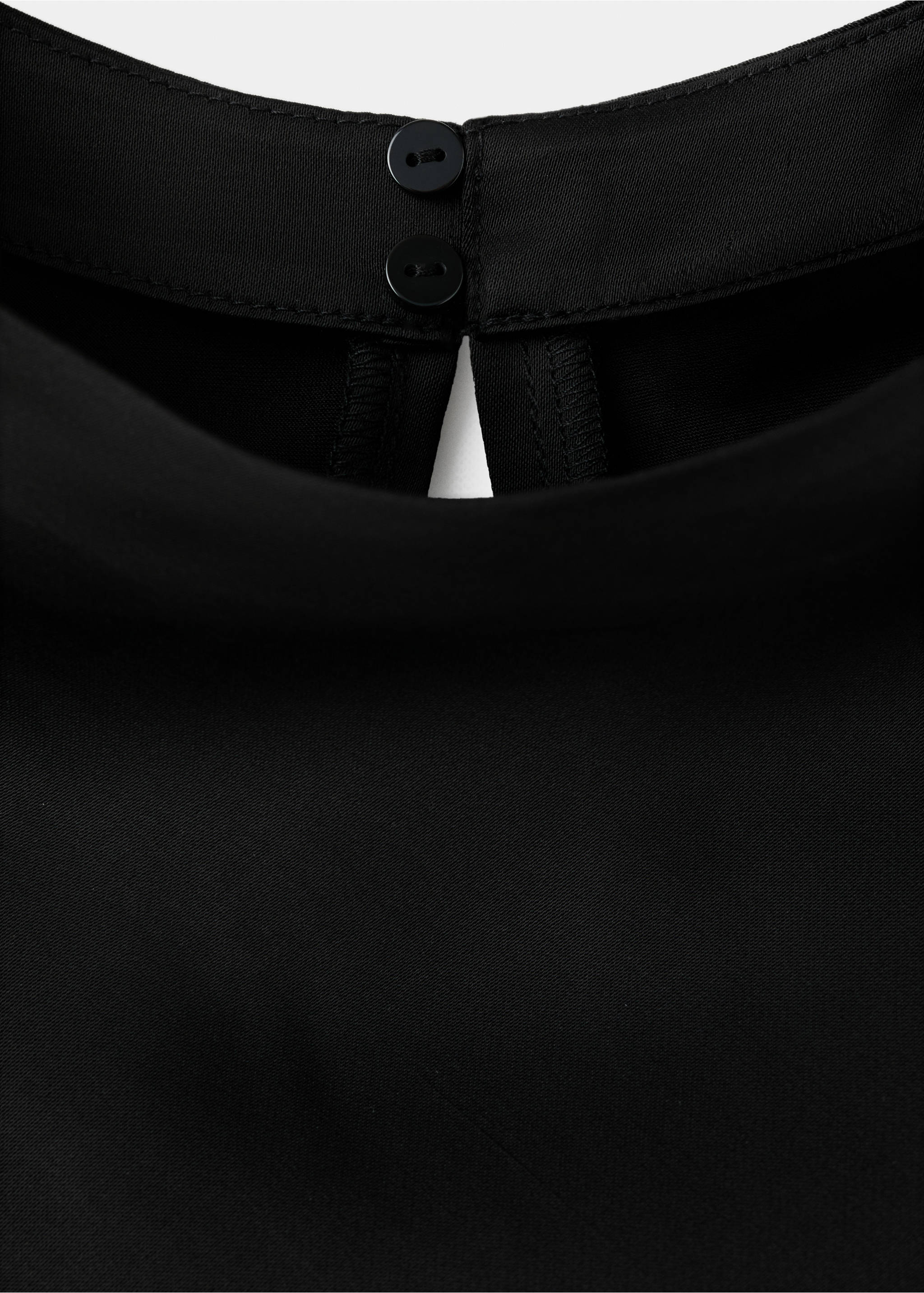 Vestido largo satinado detalles encaje - Detalle del artículo 8, Negro. Ref: 27005843-00.