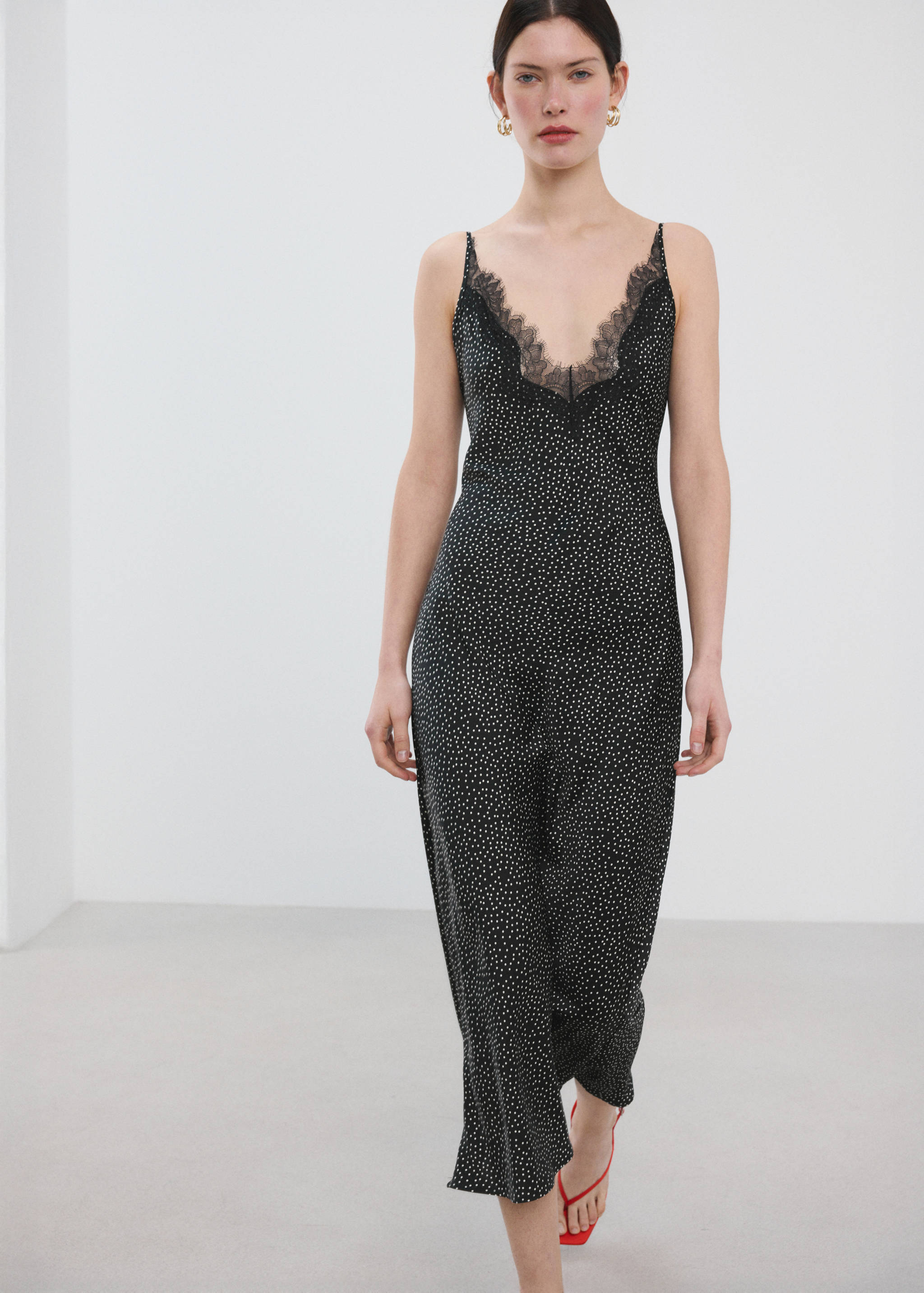 Polka dot lace dress - Details of the article 2