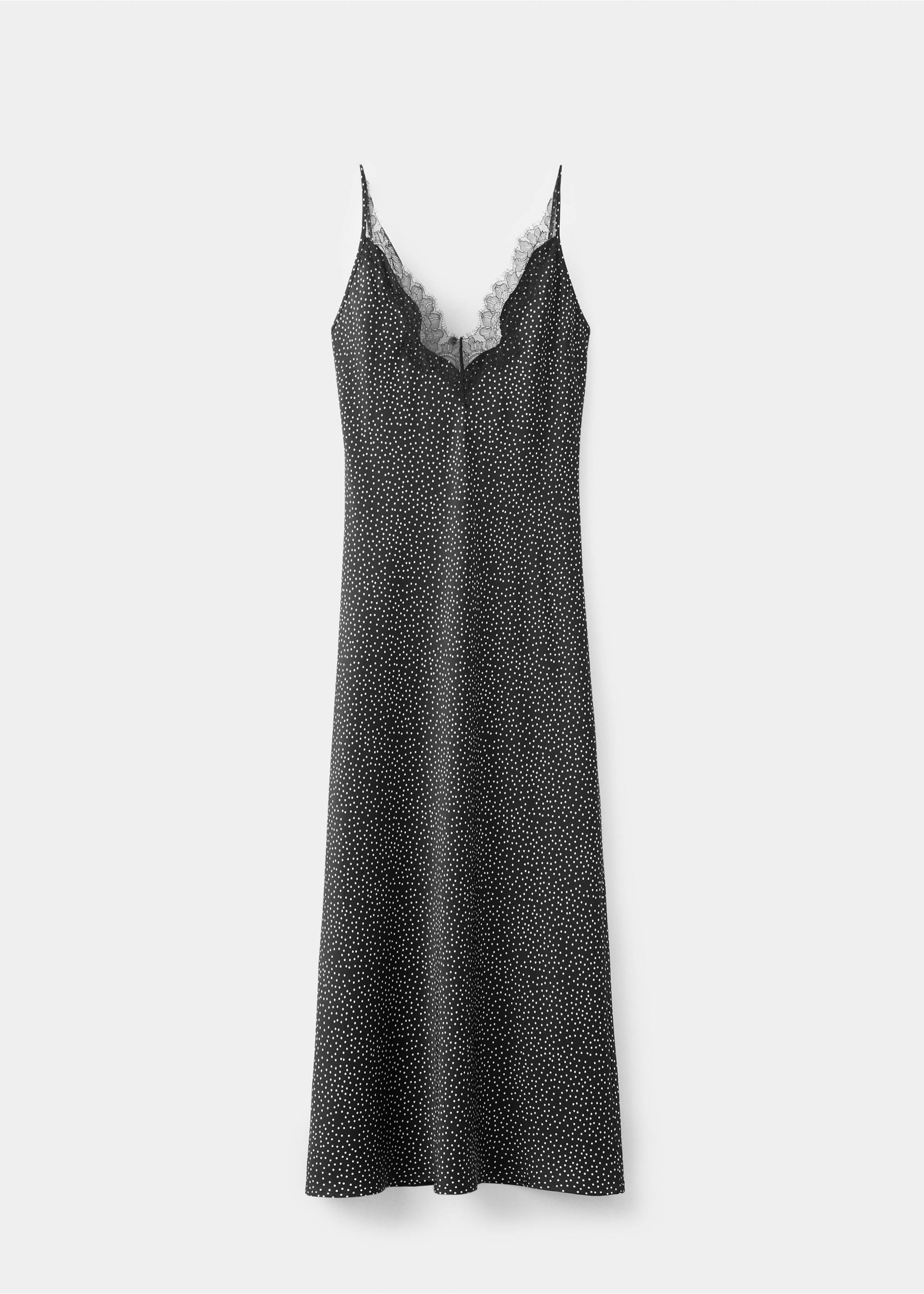 Polka dot lace dress - Article without model, Black. Ref: 27005845-00.