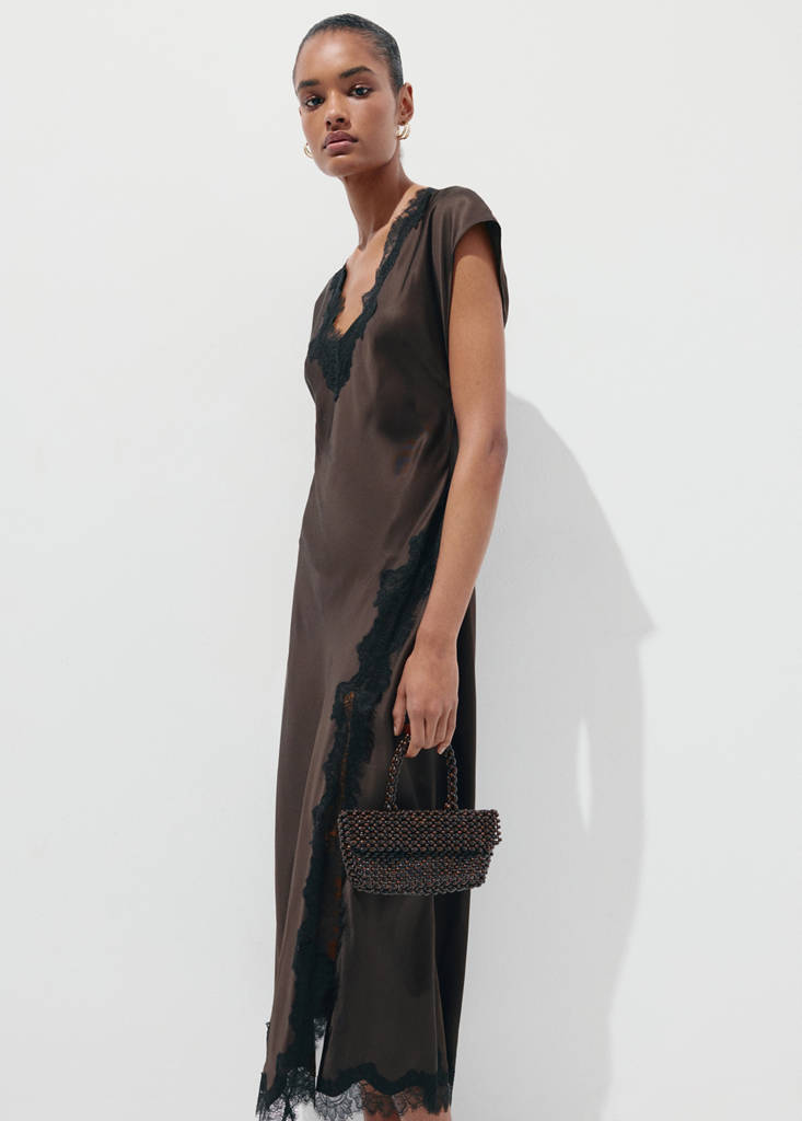 Satin lace dress