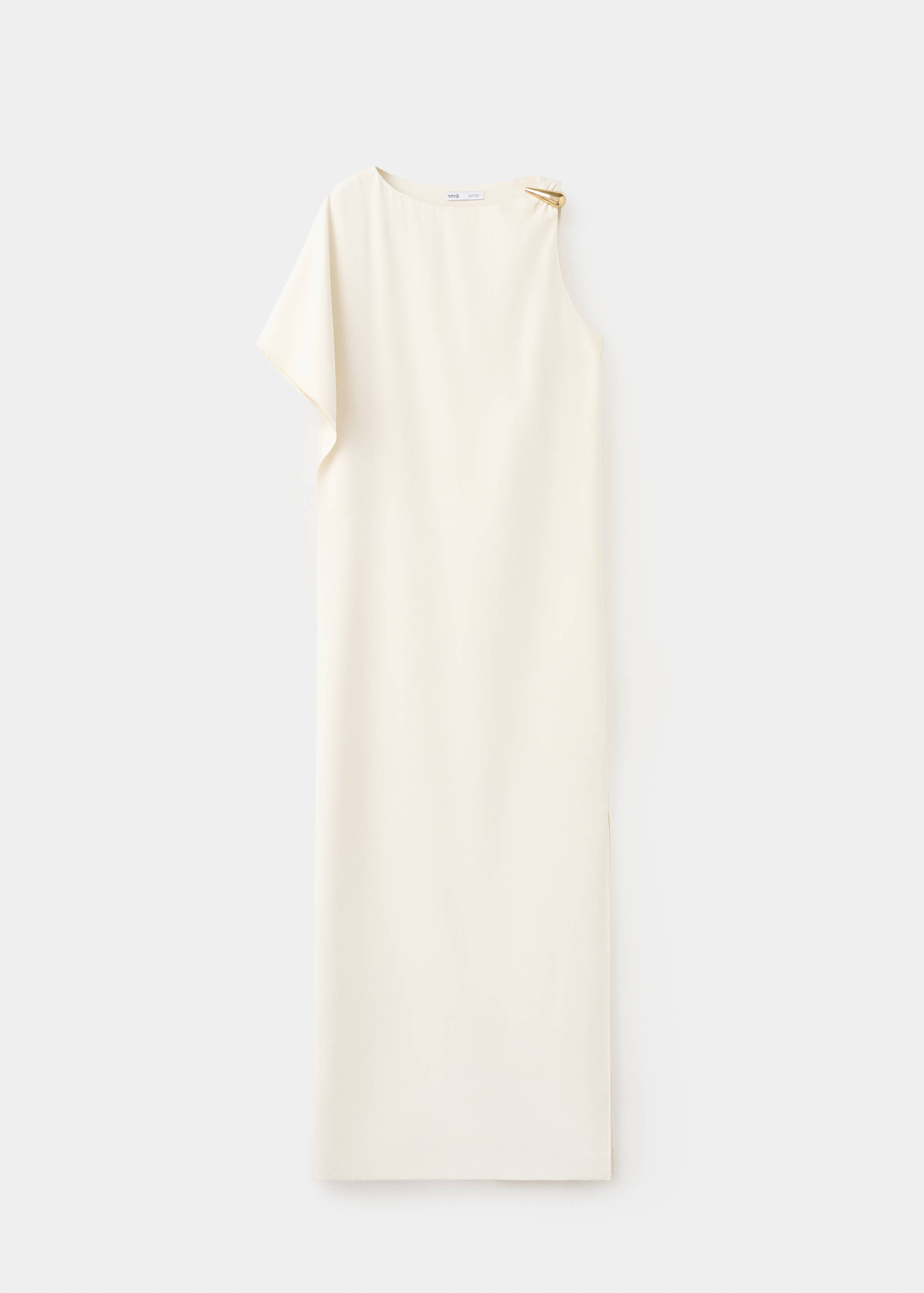 Long dress with asymmetrical sleeve - Article without model