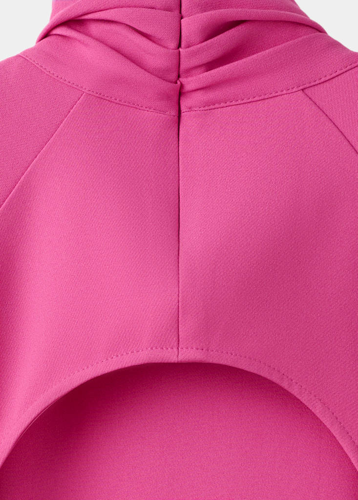 Long dress with open back — Fuchsia