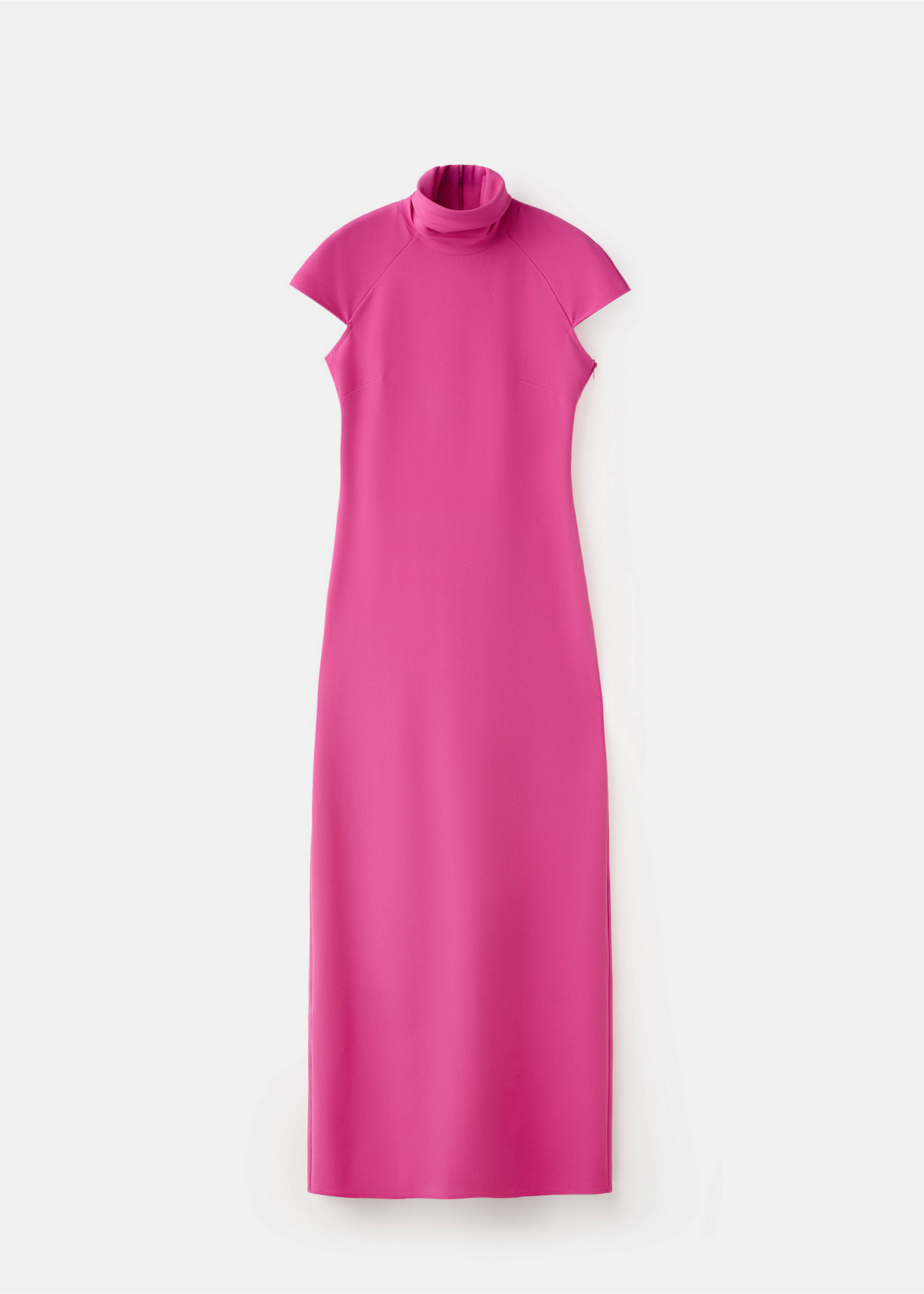Long dress with open back - Article without model, Fuchsia. Ref: 27005848-00.