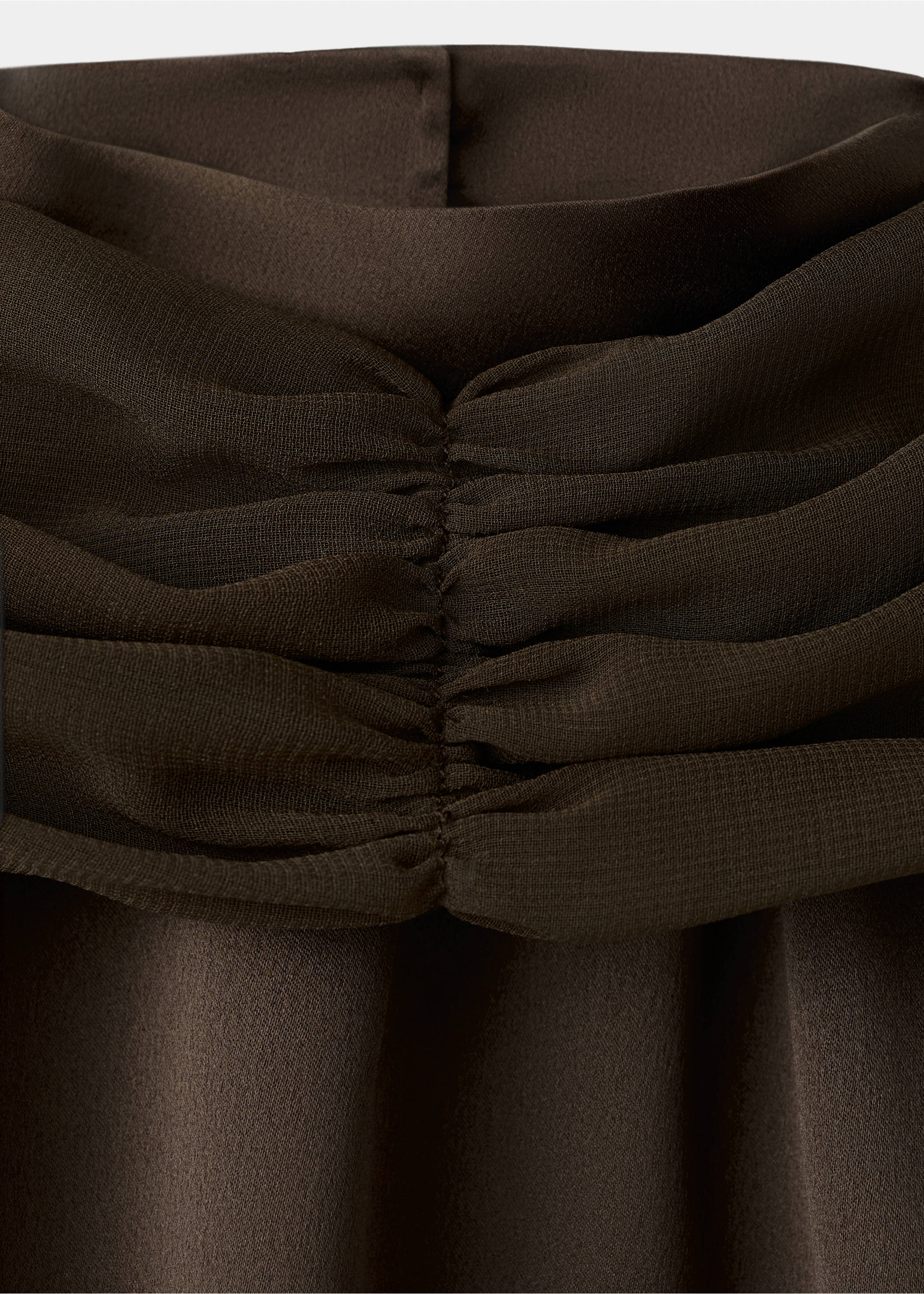 Halter neck foulard dress - Details of the article 8, Brown. Ref: 27005851-00.