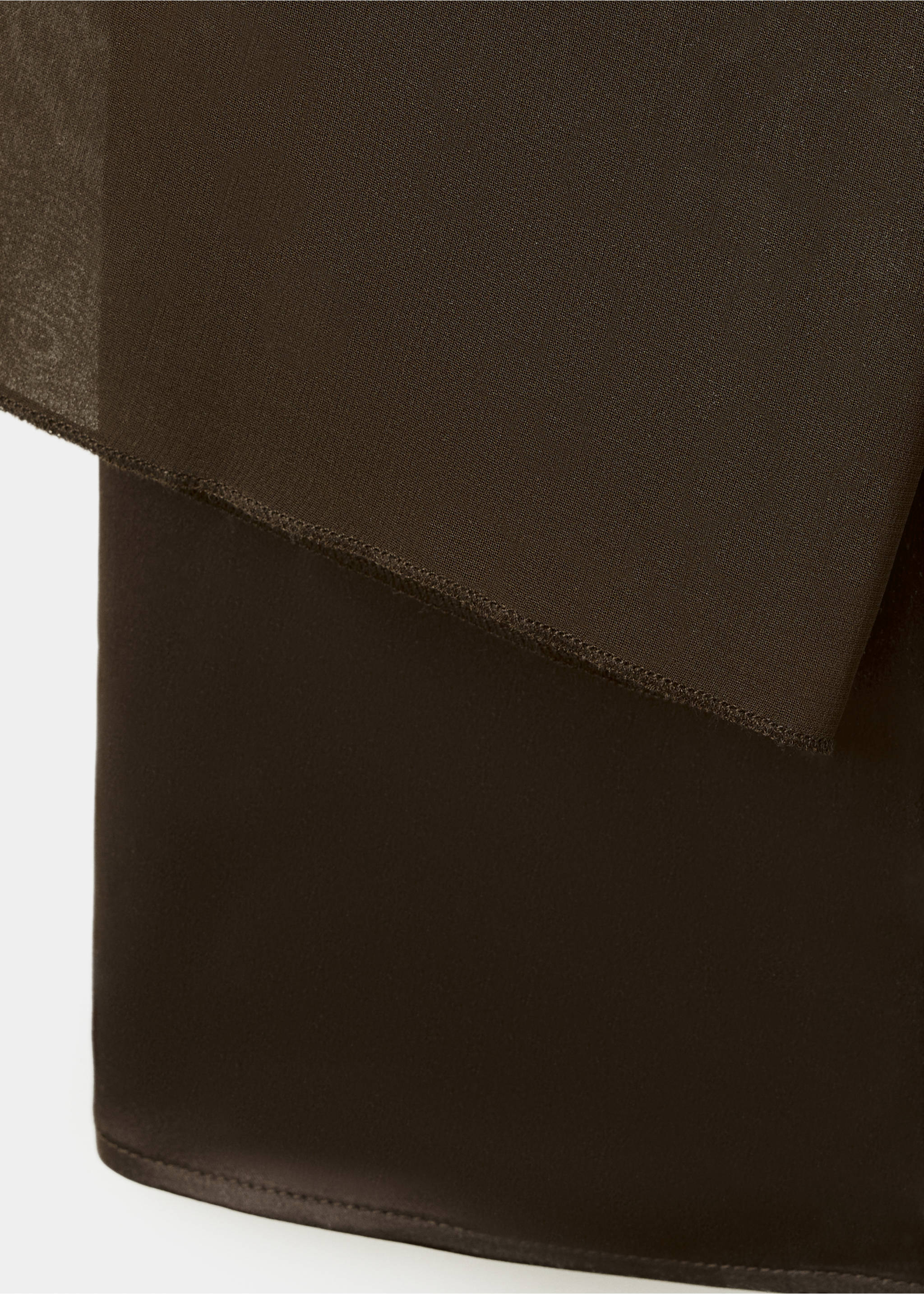 Halter neck foulard dress - Details of the article 0, Brown. Ref: 27005851-00.