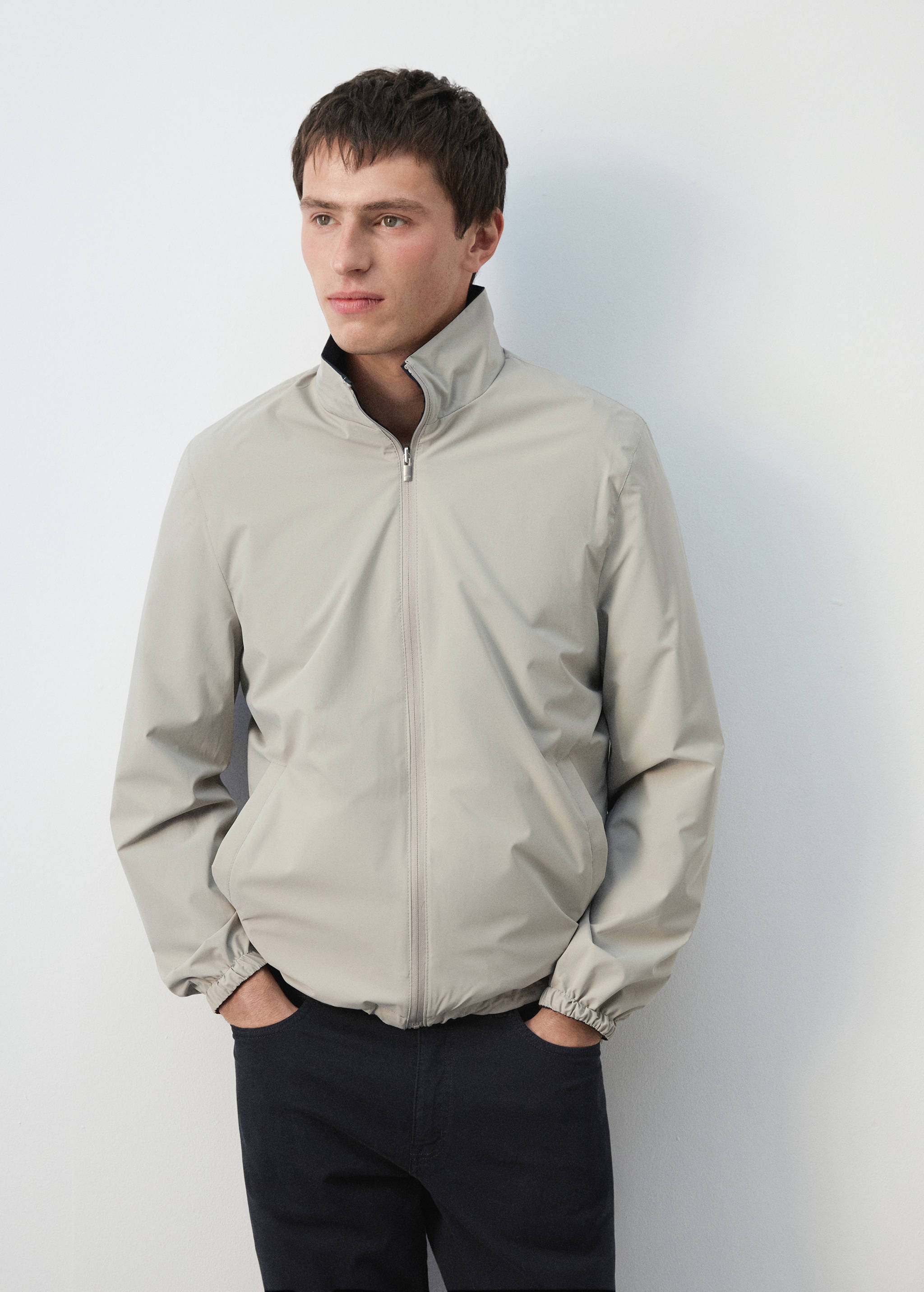 Reversible quilted water-repellent reversible jacket - Details of the article 6