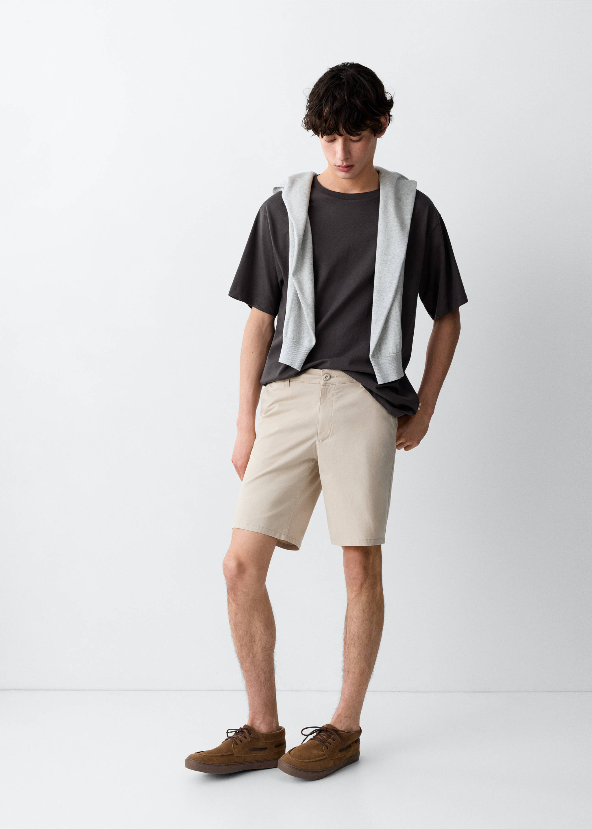 Cotton Bermuda shorts - General plane, Ice Grey. Ref: 27005940-00.