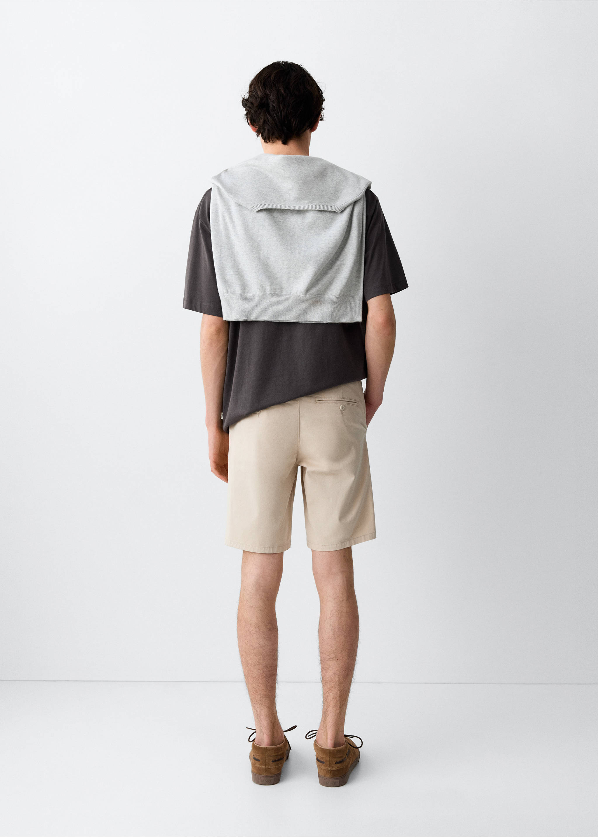 Cotton Bermuda shorts - Reverse of the article, Ice Grey. Ref: 27005940-00.