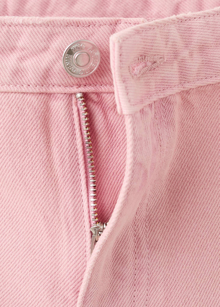 Studded denim shorts — Pink