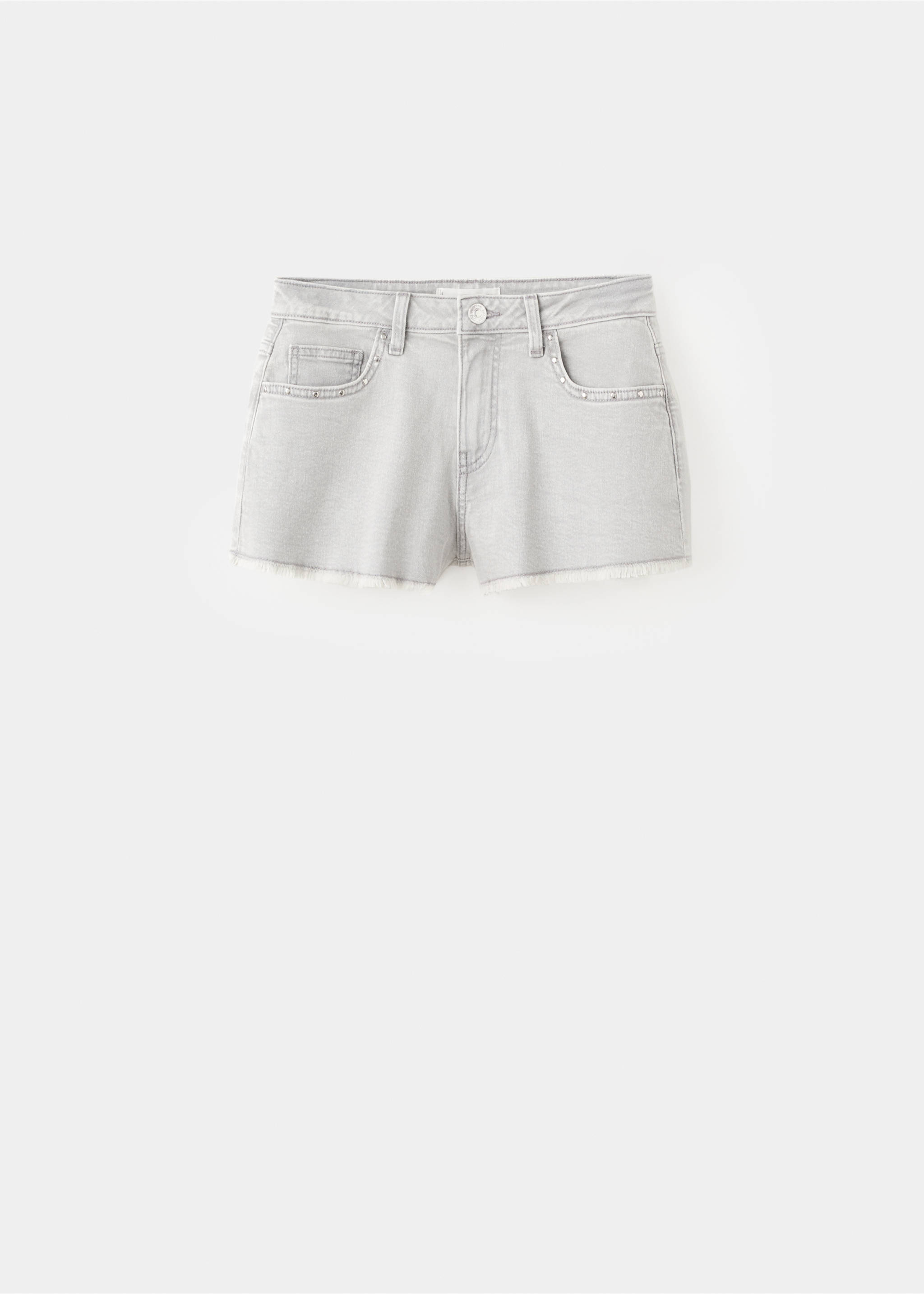 Shorts rectos bajo deshilachado - Artículo sin modelo, Gris. Ref: 27005950-00.