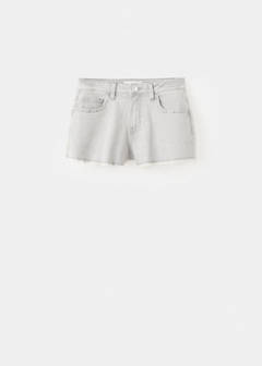 Straight shorts with frayed hem — Denim Grey 3