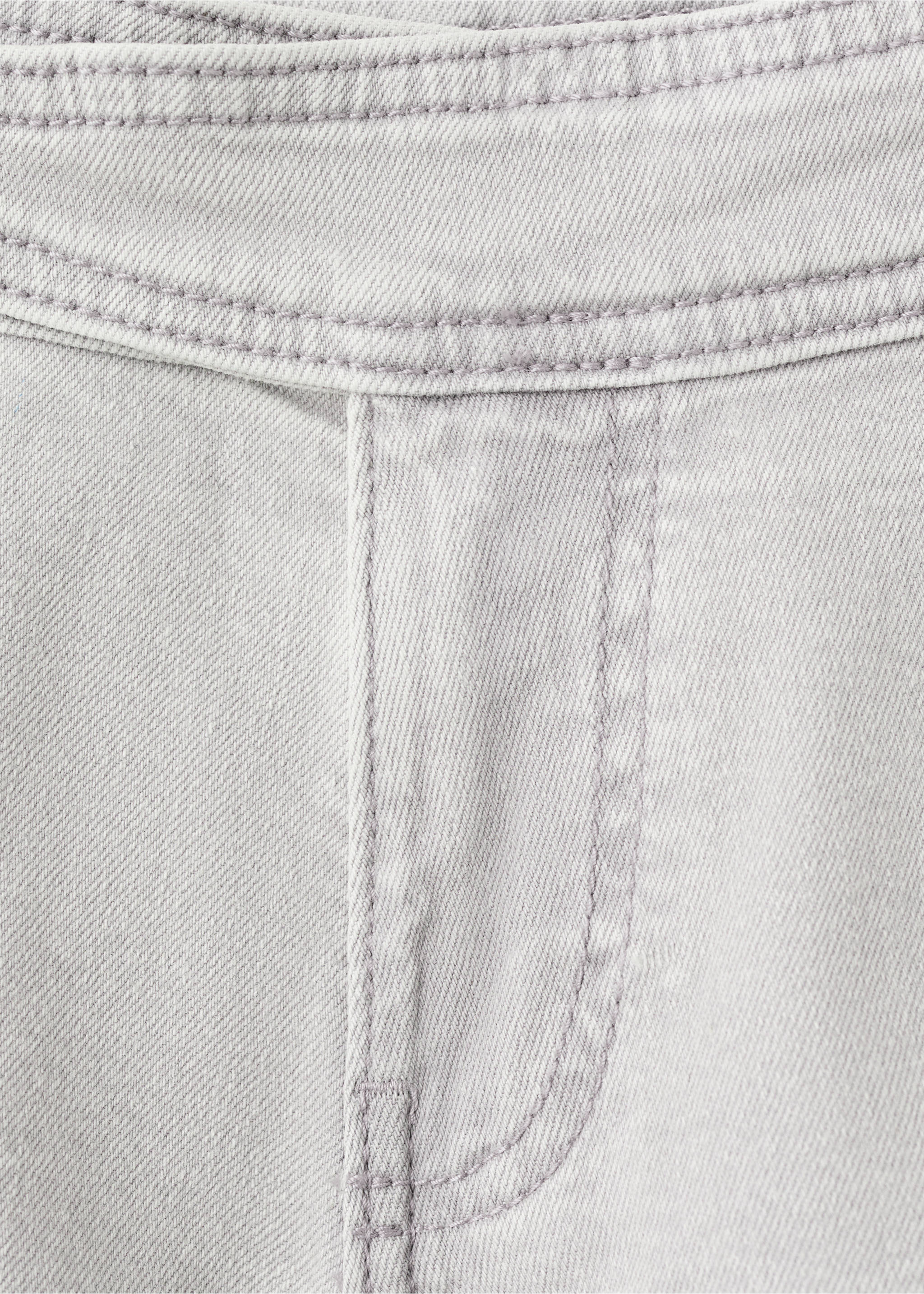 Belted mini shorts - Details of the article 0, Denim Grey. Ref: 27005952-00.