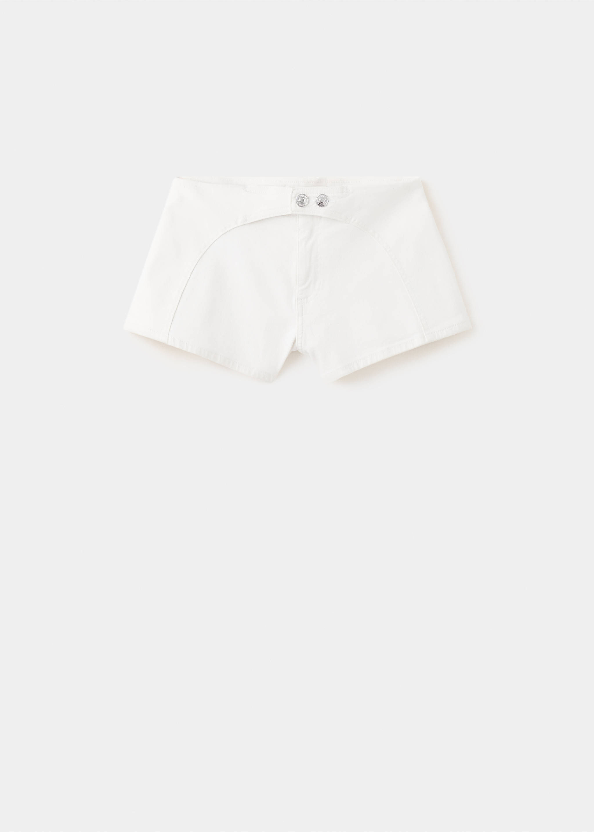 Mini shorts detalle costuras - Artículo sin modelo, Blanco roto. Ref: 27005953-00.