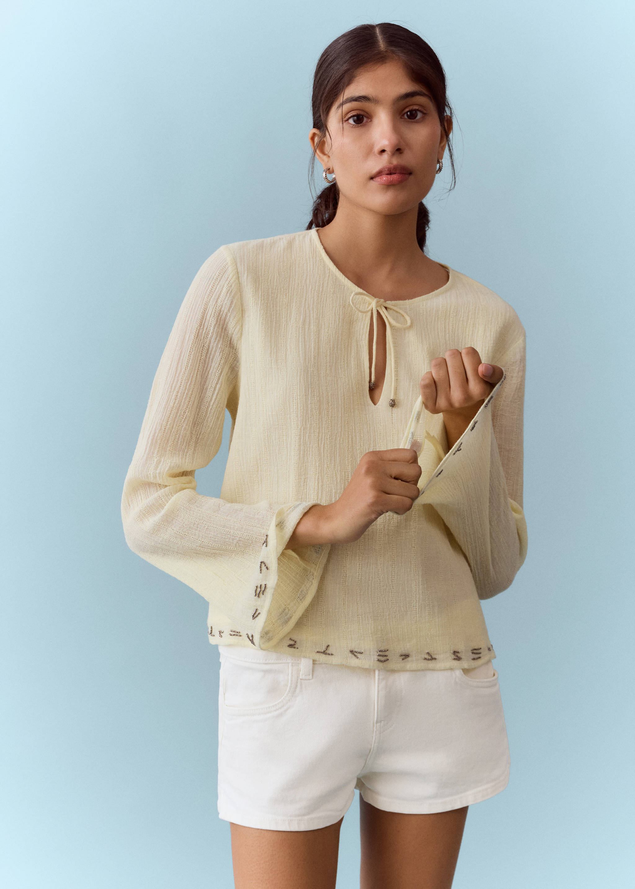 Micro fit low waist shorts - Medium plane