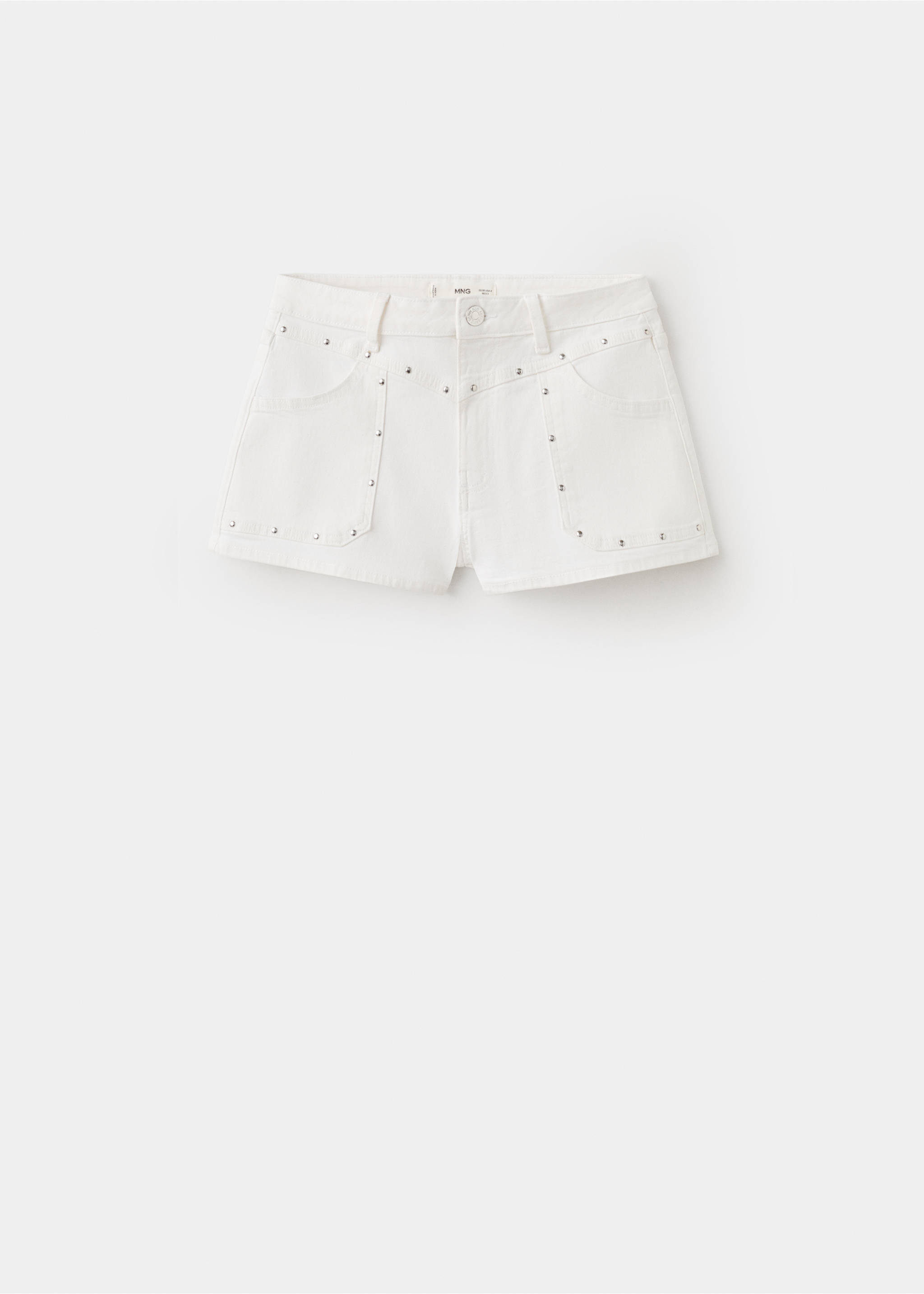 Studded pocket shorts - Article without model, White. Ref: 27005957-00.