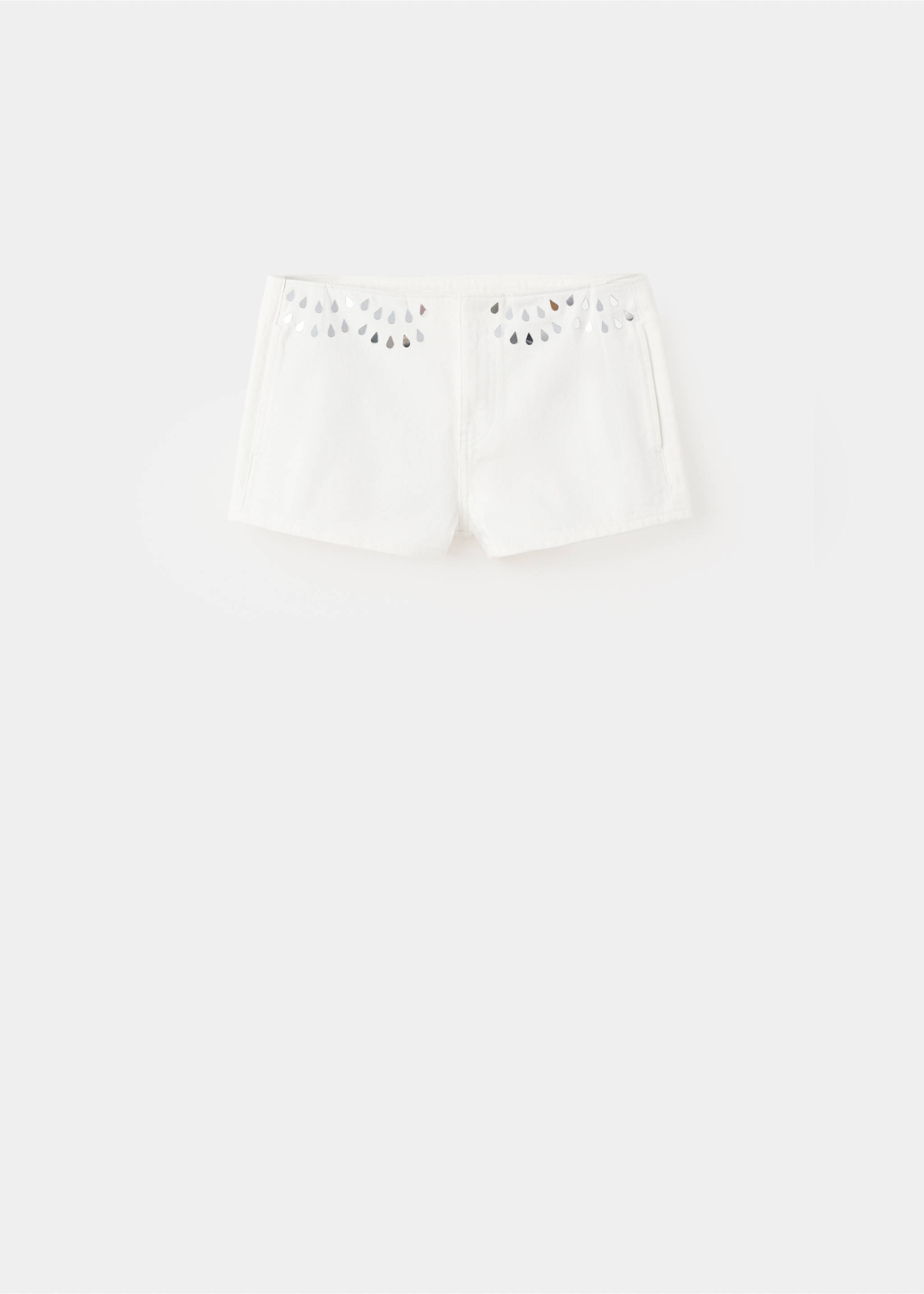 Mini shorts espejos - Artículo sin modelo, Blanco roto. Ref: 27005961-00.
