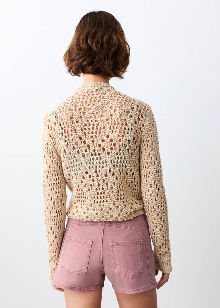 Mini shorts with stitching detail — Pink