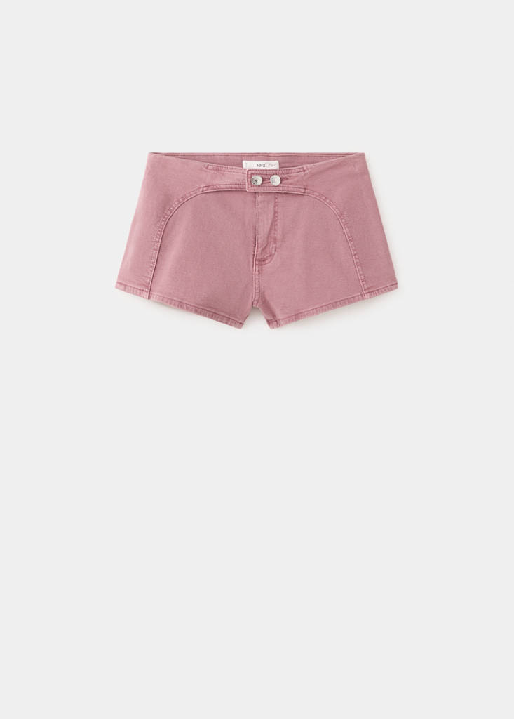 Mini shorts with stitching detail — Pink