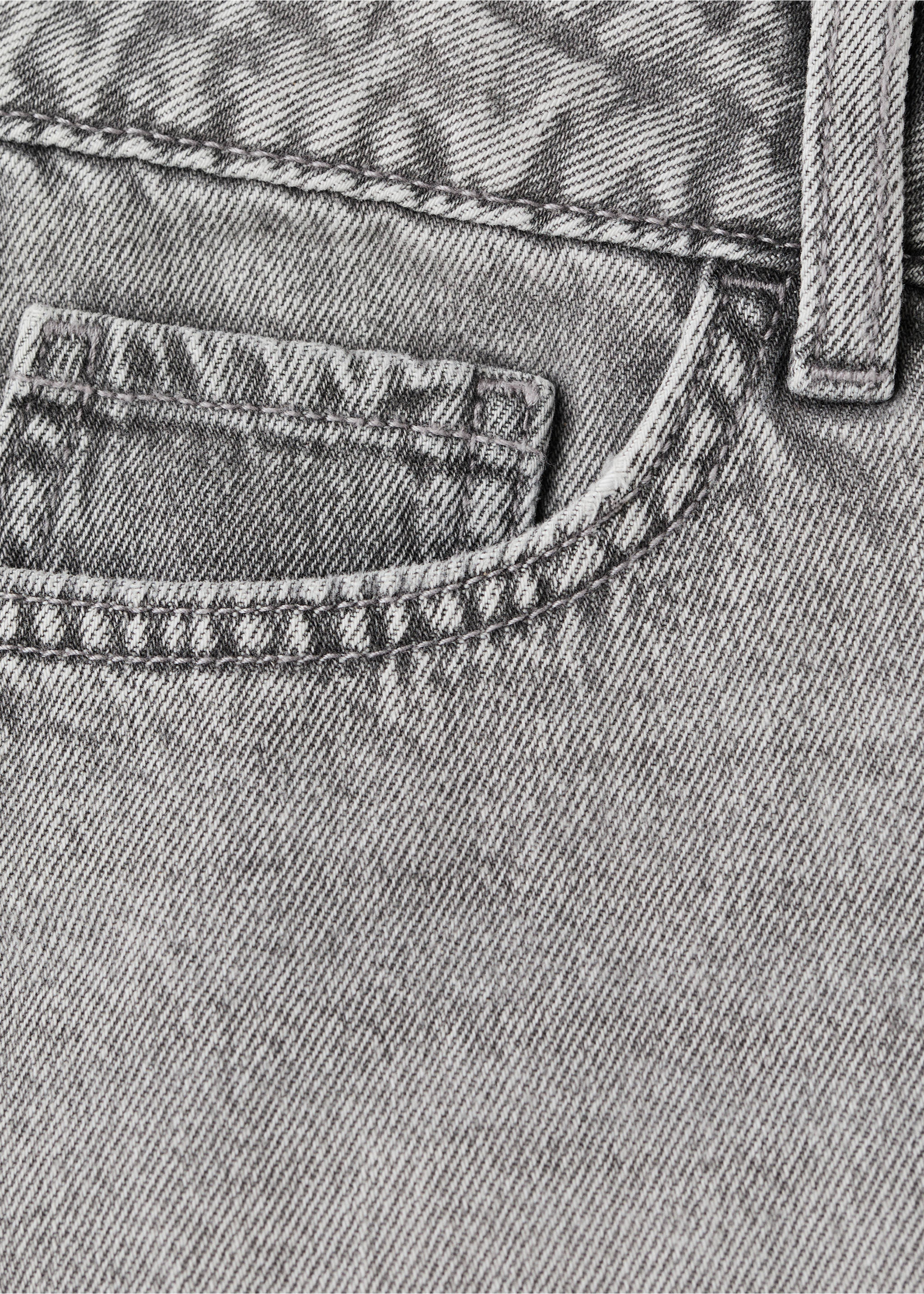 Micro fit low waist shorts - Details of the article 0, Denim Grey. Ref: 27005963-00.